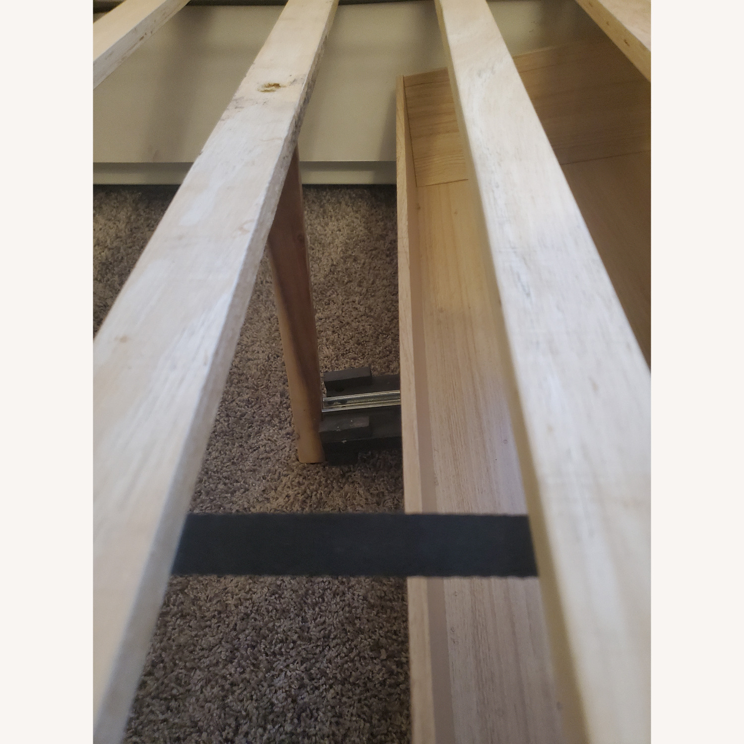 White Twin Bed Frame with Storage Drawer - image-6