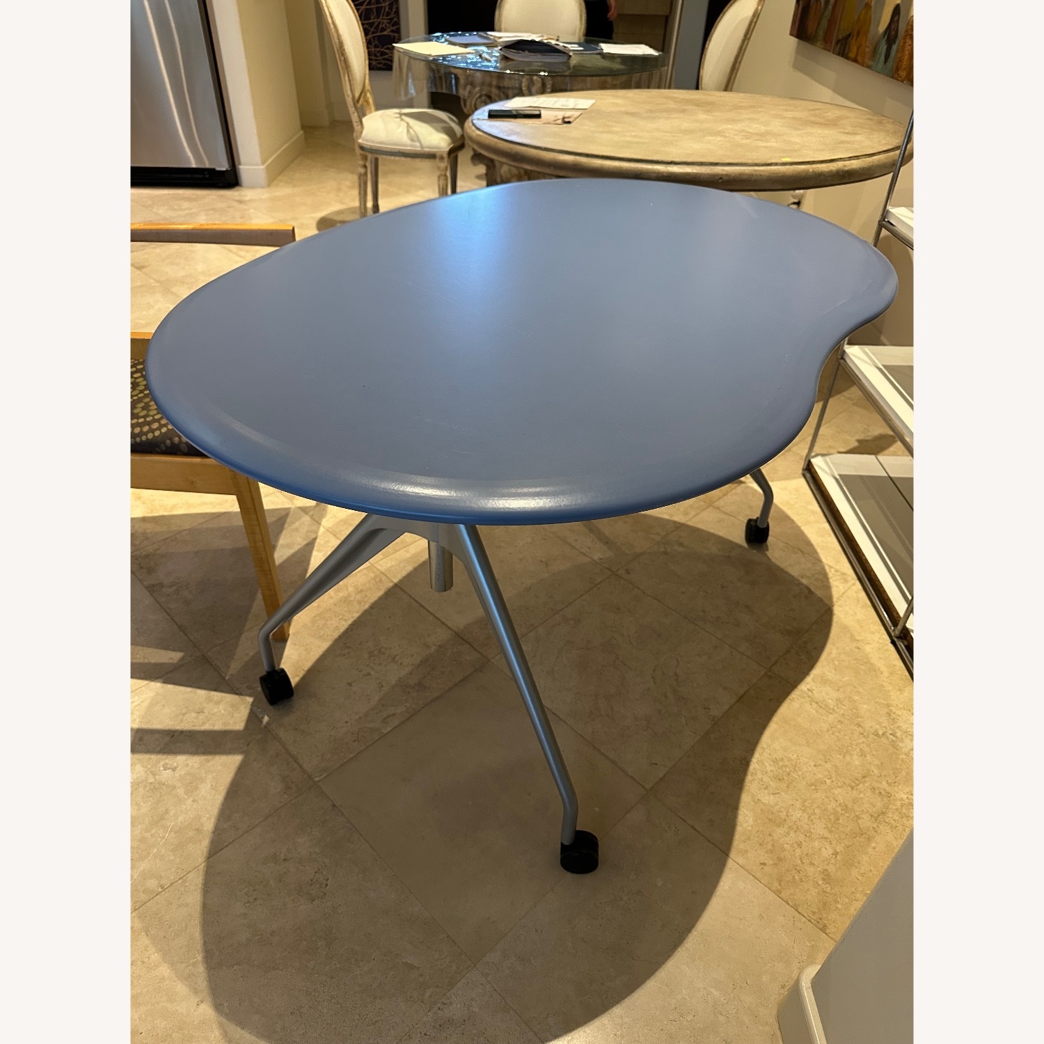 Herman Miller Blue Kidney Writing Desk - image-1