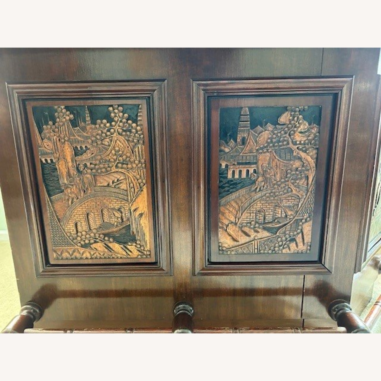 Antique Asian Rosewood Bar Cart  - image-3