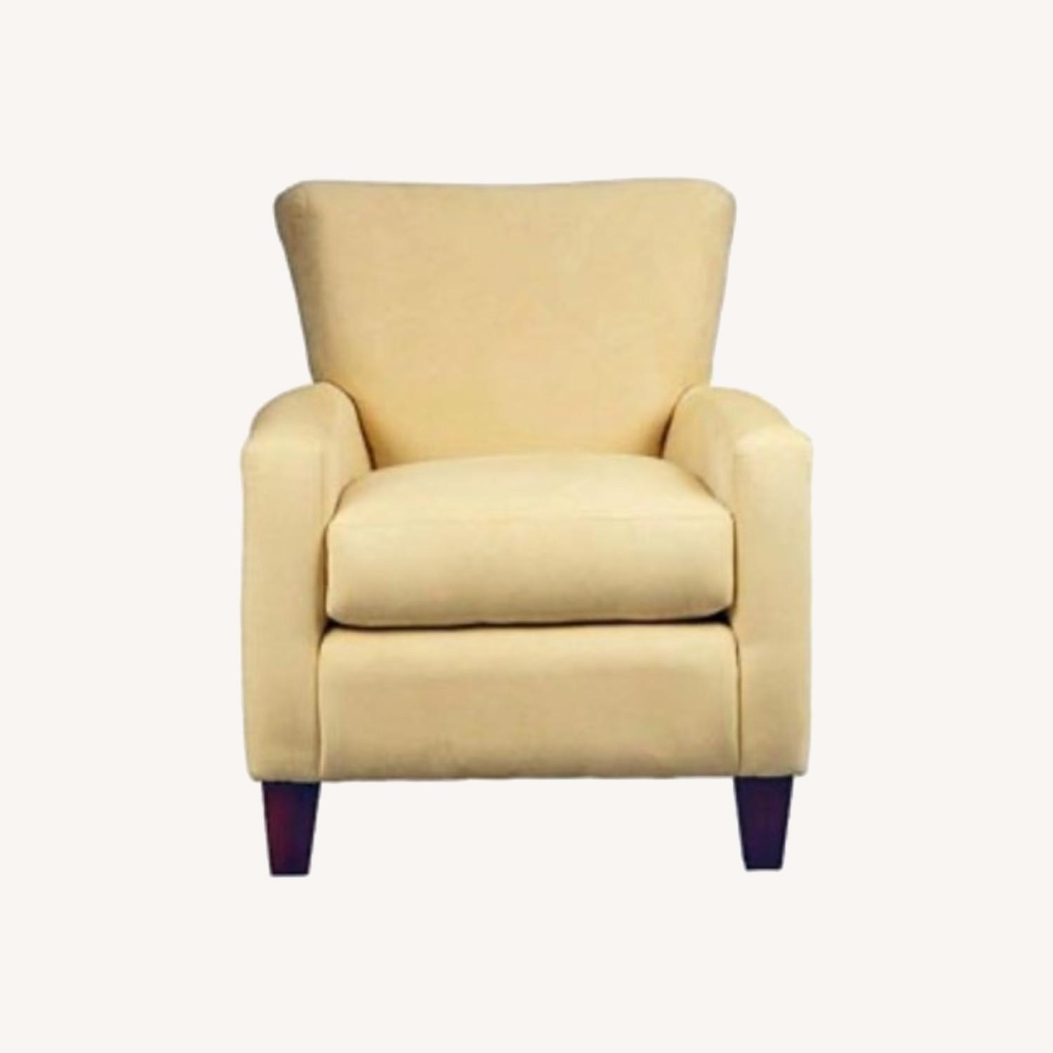 Lexi Arm Chair in Linen-Yellow Micro-Suede - image-0