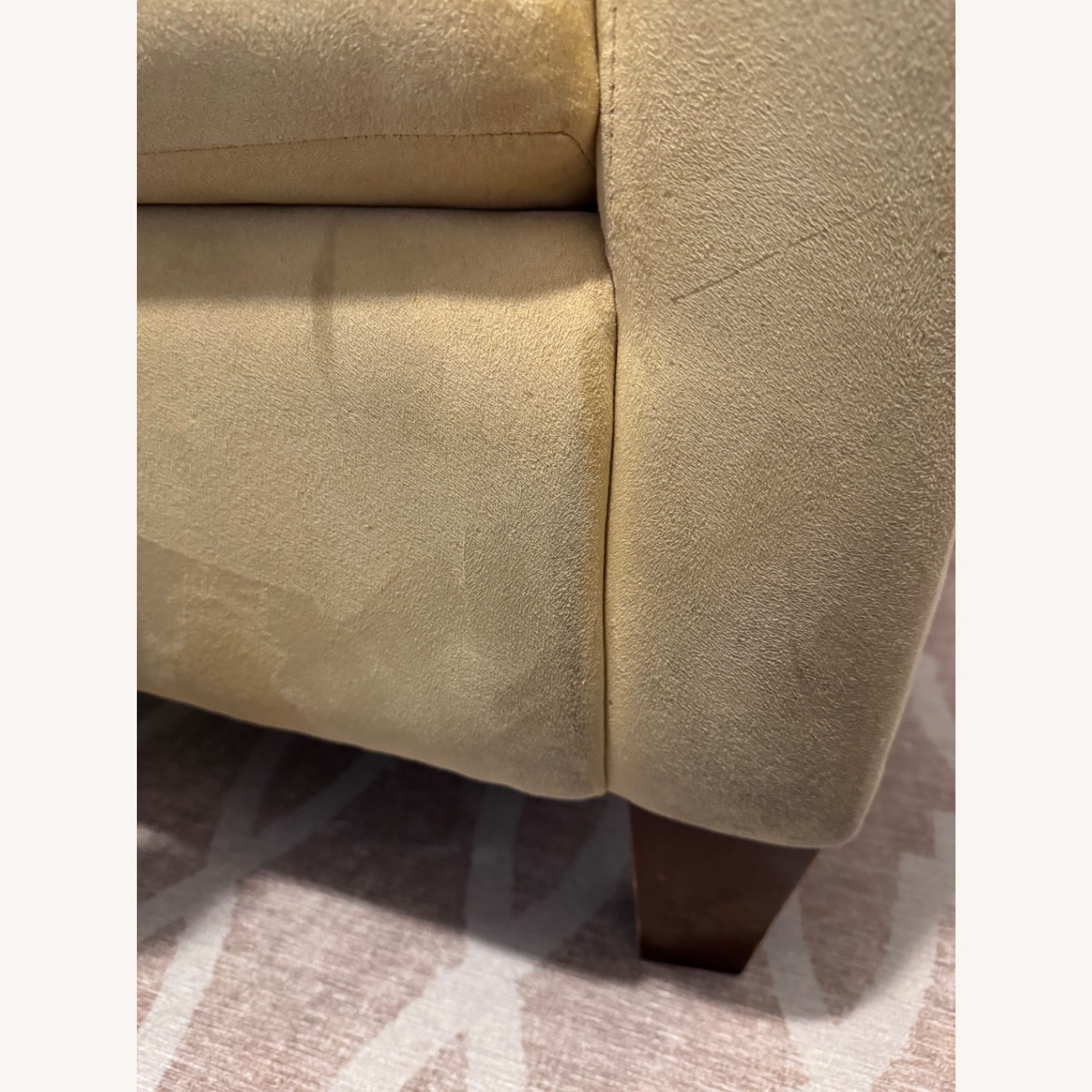 Lexi Arm Chair in Linen-Yellow Micro-Suede - image-2