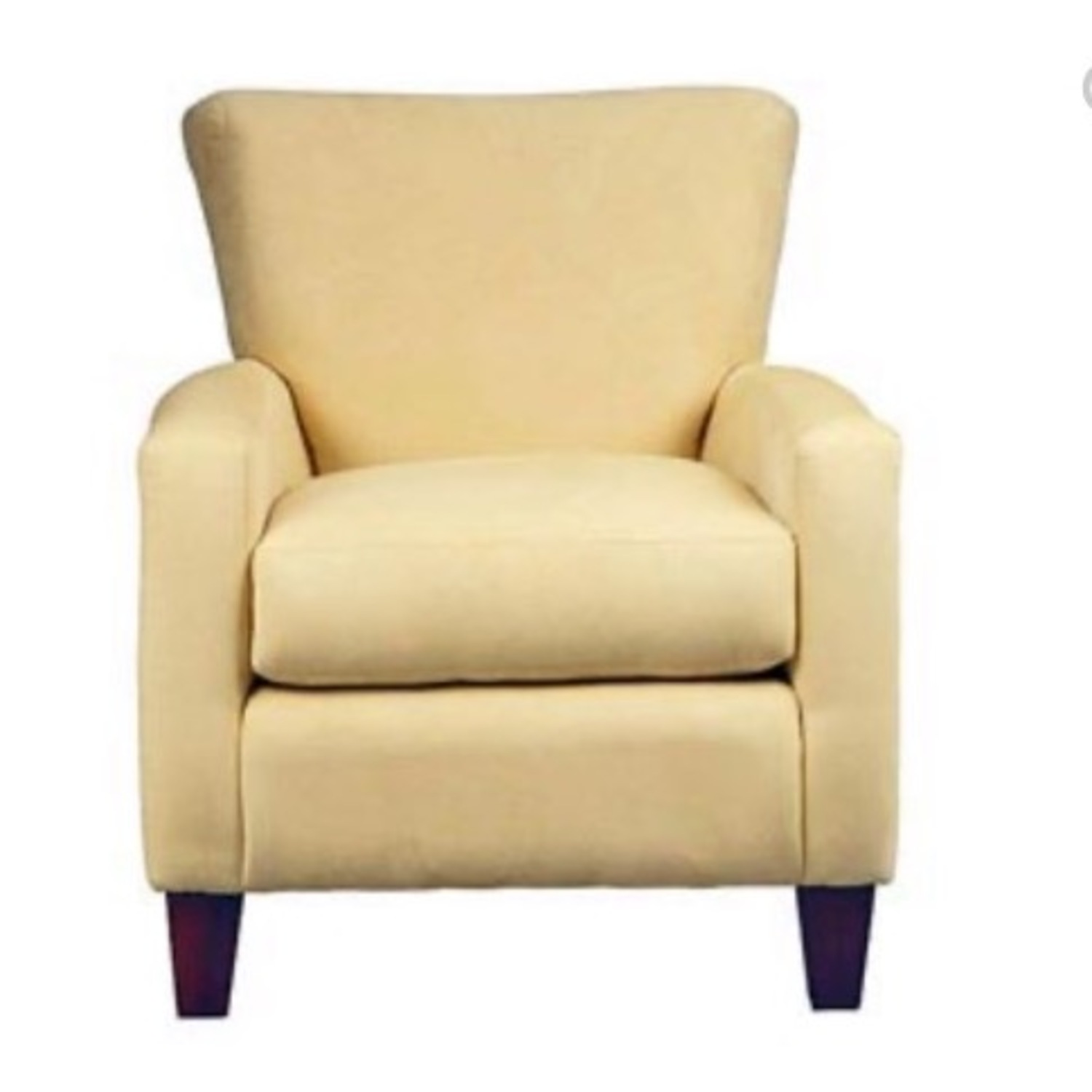 Lexi Arm Chair in Linen-Yellow Micro-Suede - image-1