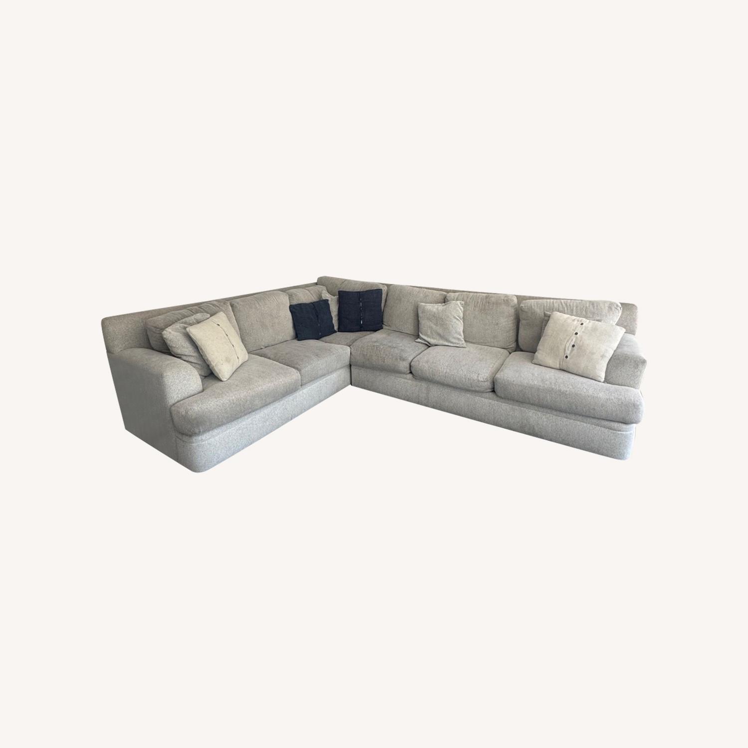 Custom Heather Gray Sofa - image-0