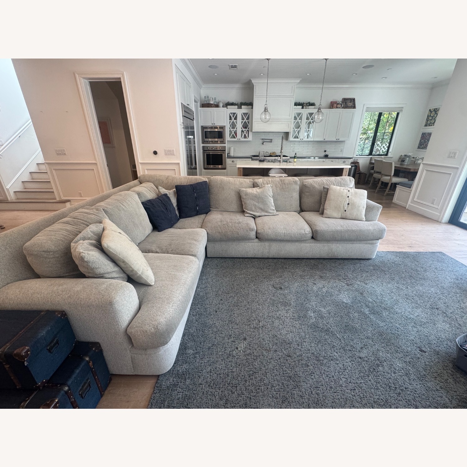 Custom Heather Gray Sofa - image-2