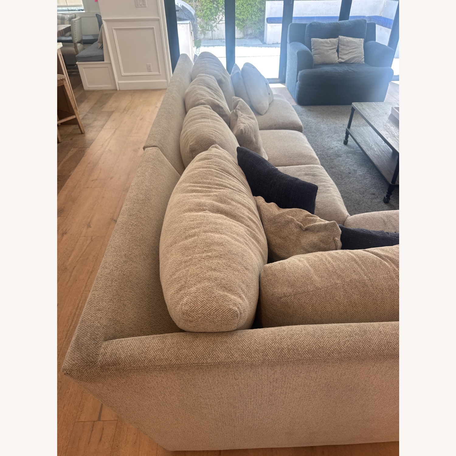 Custom Heather Gray Sofa - image-3