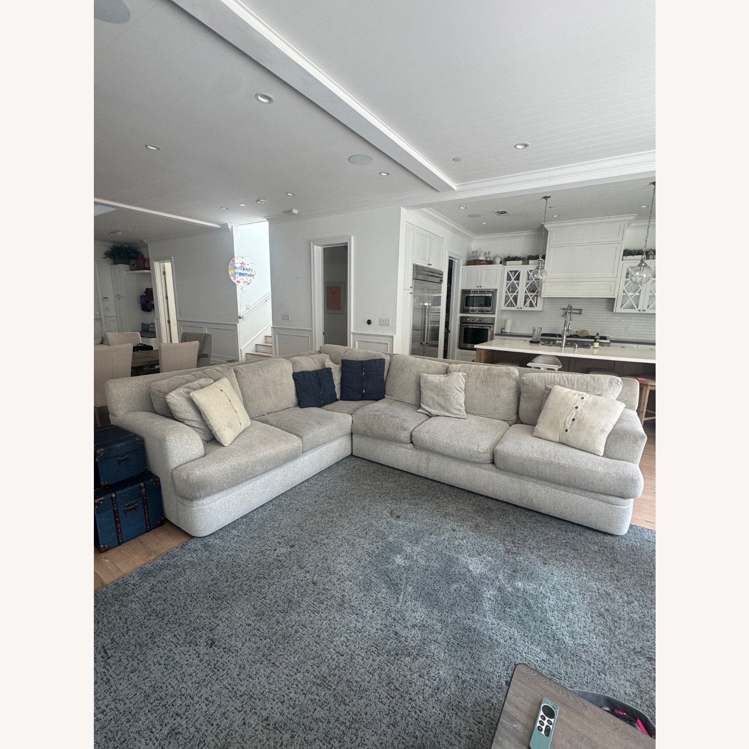 Custom Heather Gray Sofa - image-1