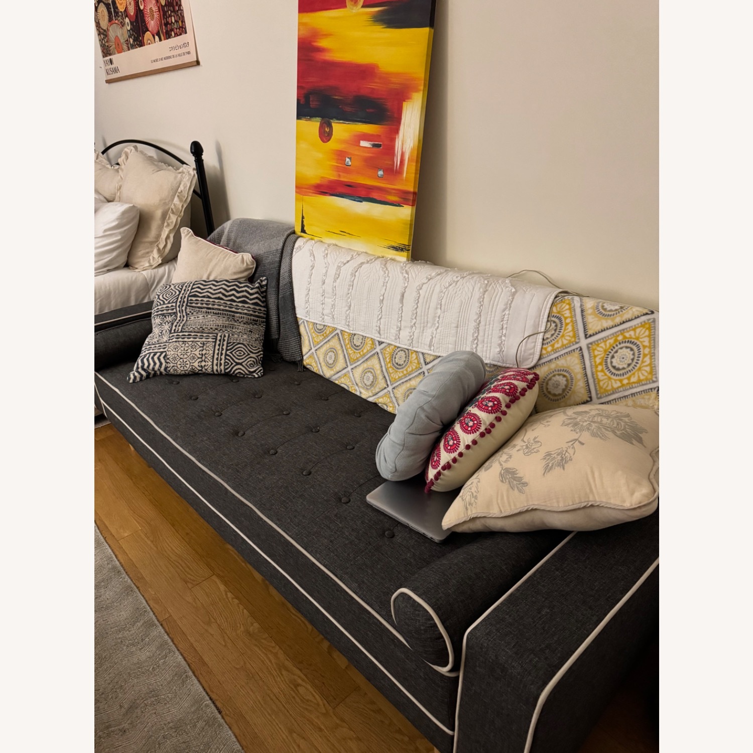 Wayfair Farias Dark Gray Couch - image-2