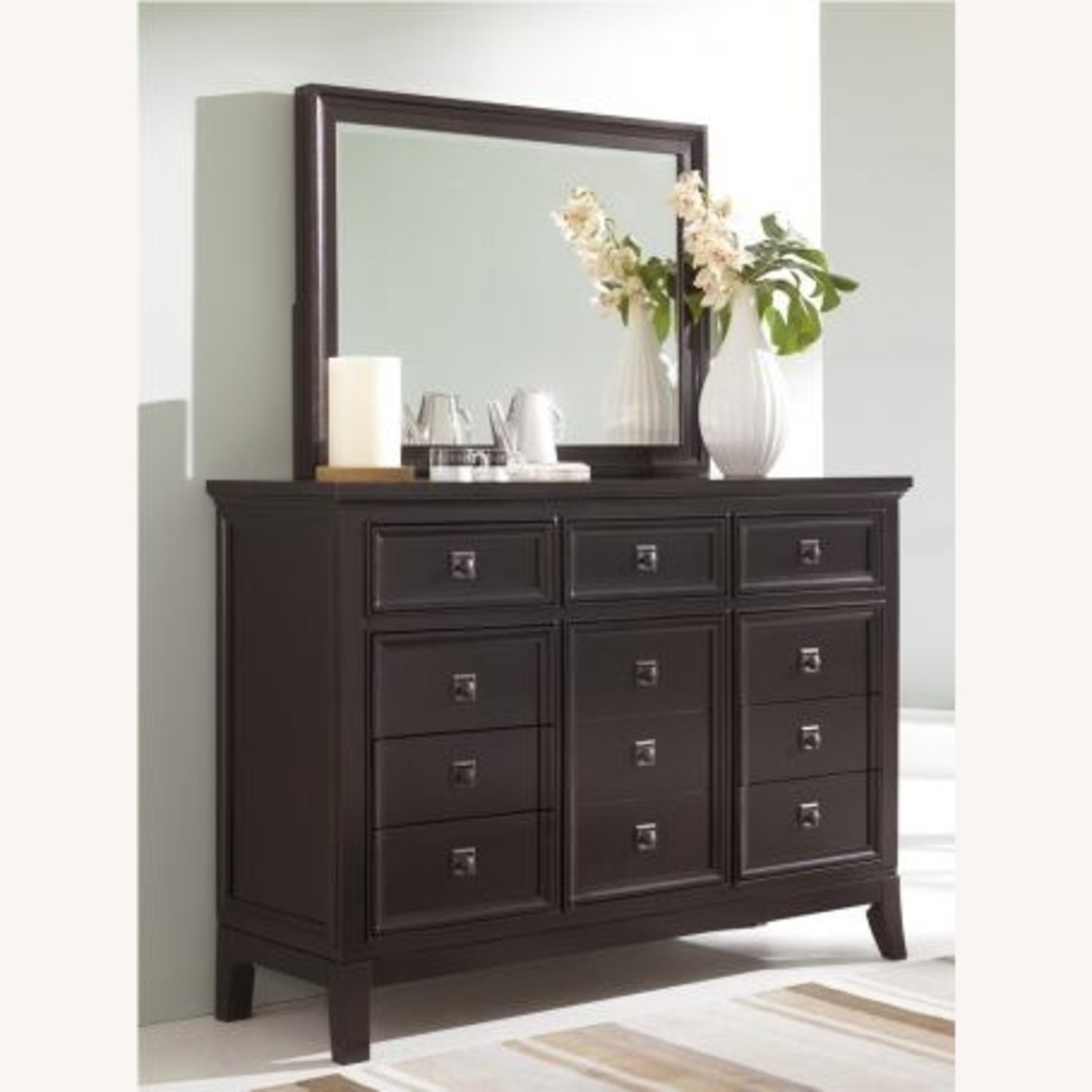 Ashley Furniture Black Wood Dresser and Mirror - image-5