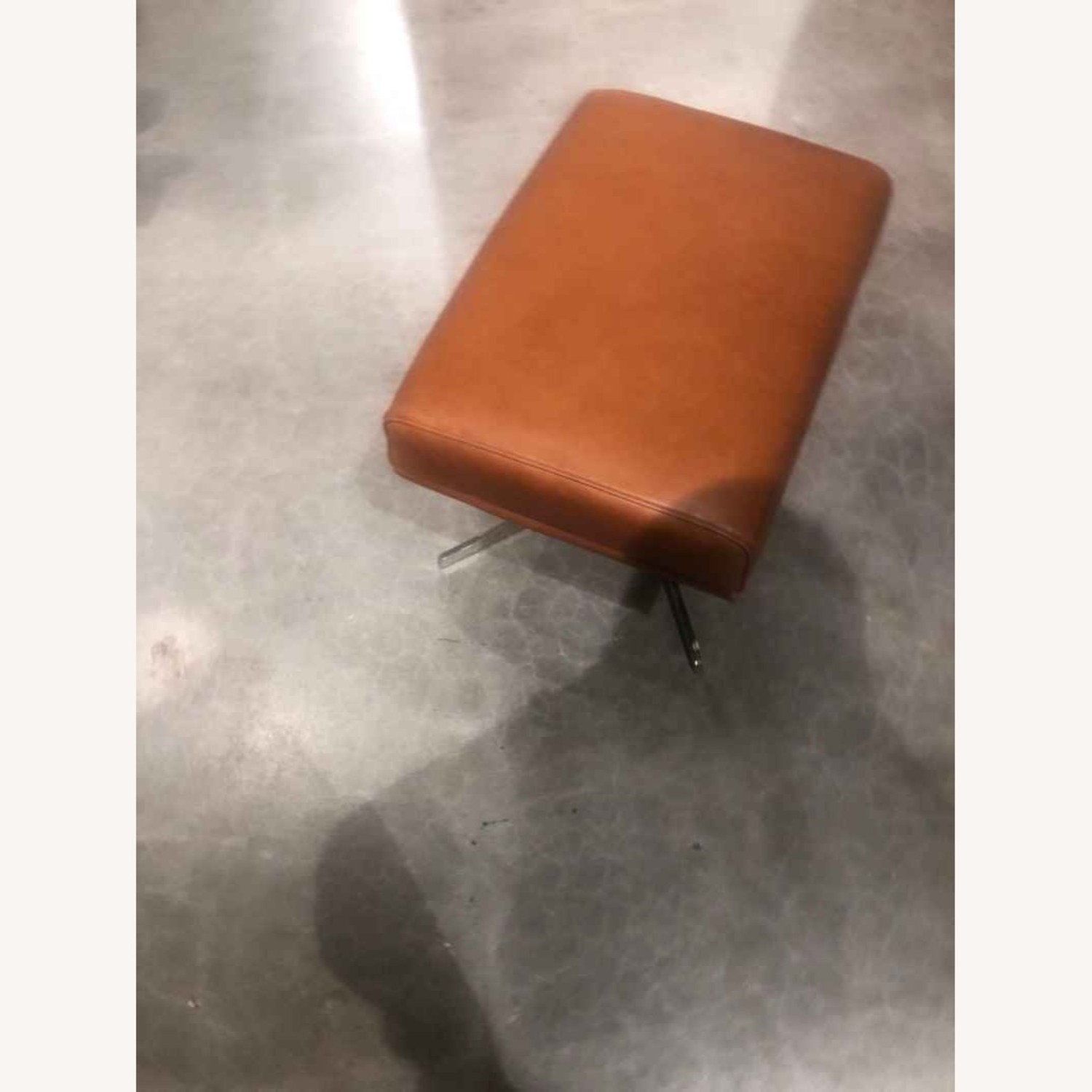West Elm Austin Leather Ottoman - image-4