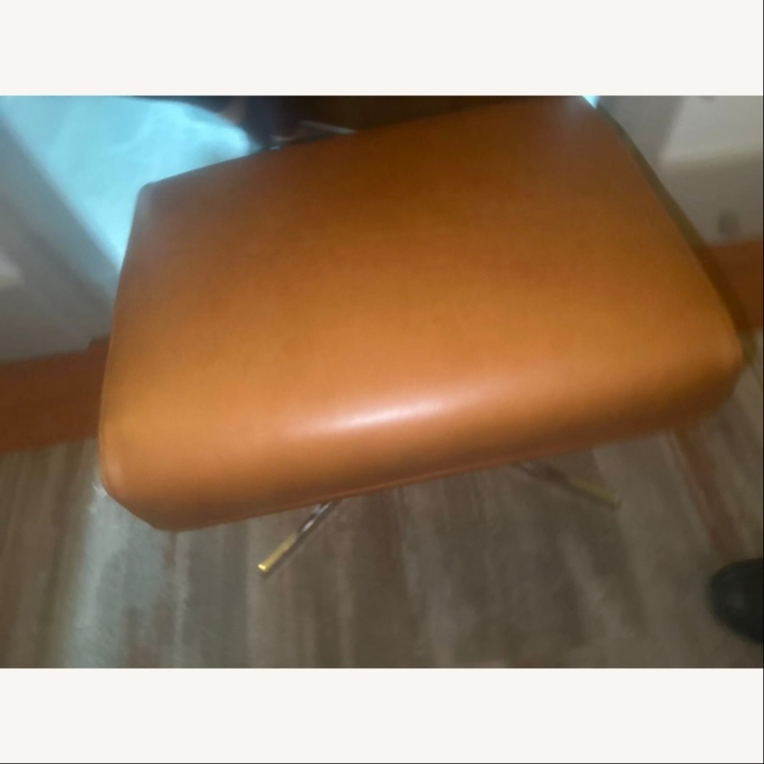 West Elm Austin Leather Ottoman - image-6