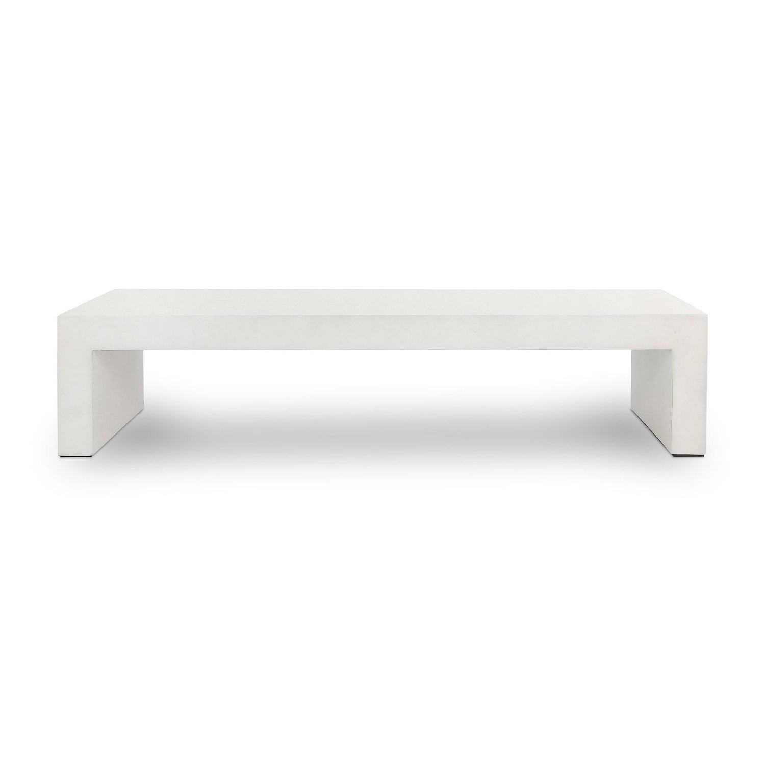 West Elm Concrete Waterfall Rectangle Coffee Table - image-1
