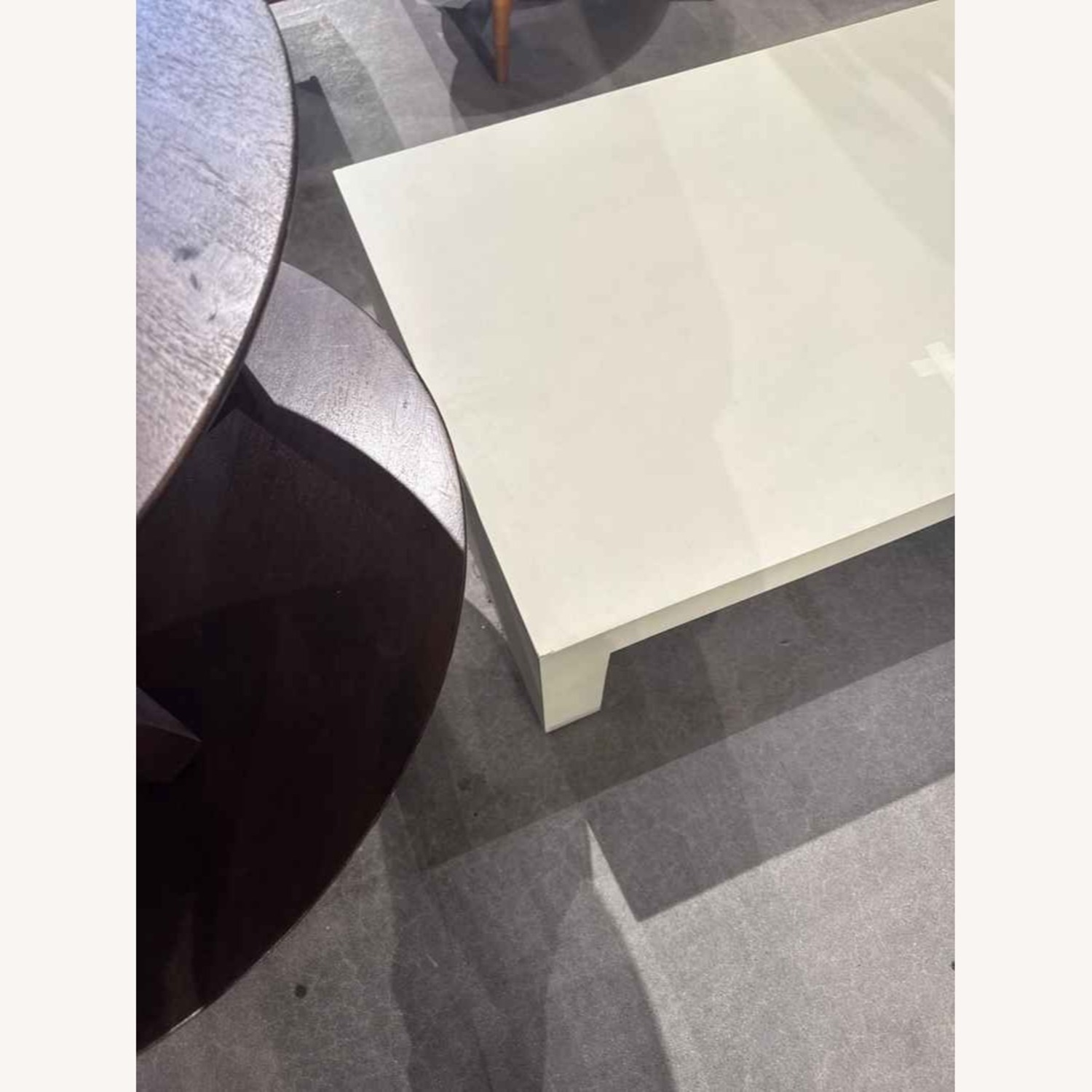 West Elm Concrete Waterfall Rectangle Coffee Table - image-7