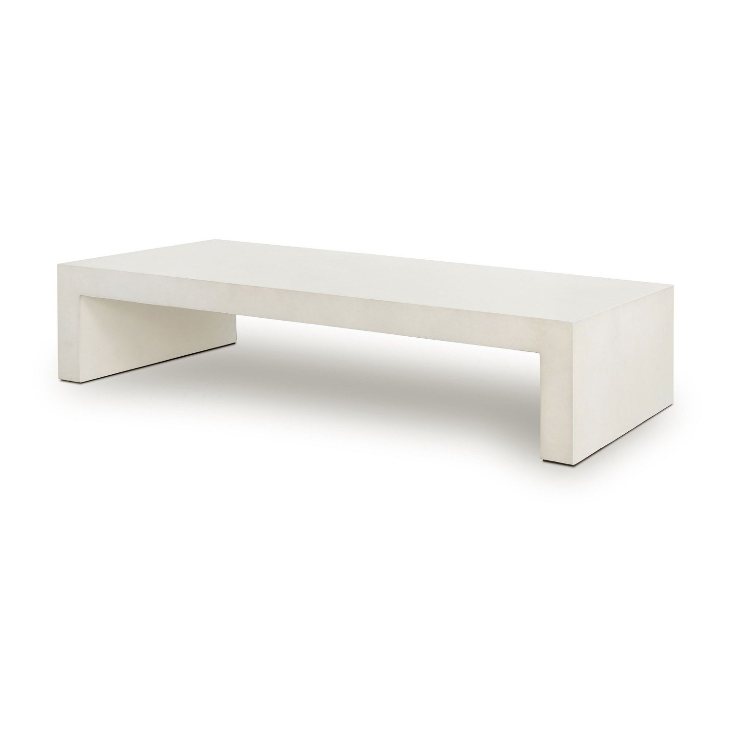 West Elm Concrete Waterfall Rectangle Coffee Table - image-3