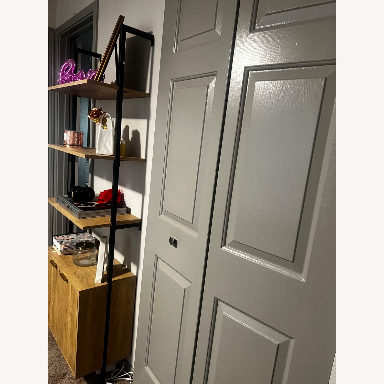 Natural Ladder Bookshelf - image-2