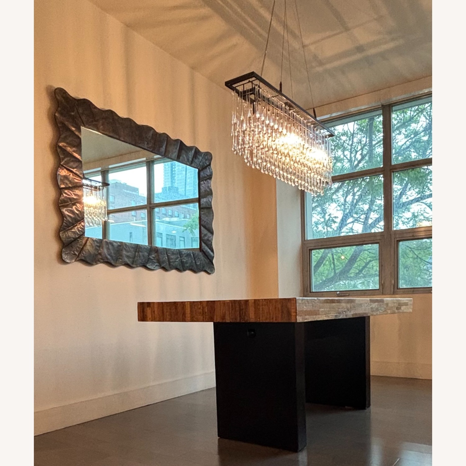 Organic Modern Reclaimed Wood Dining Table - image-9