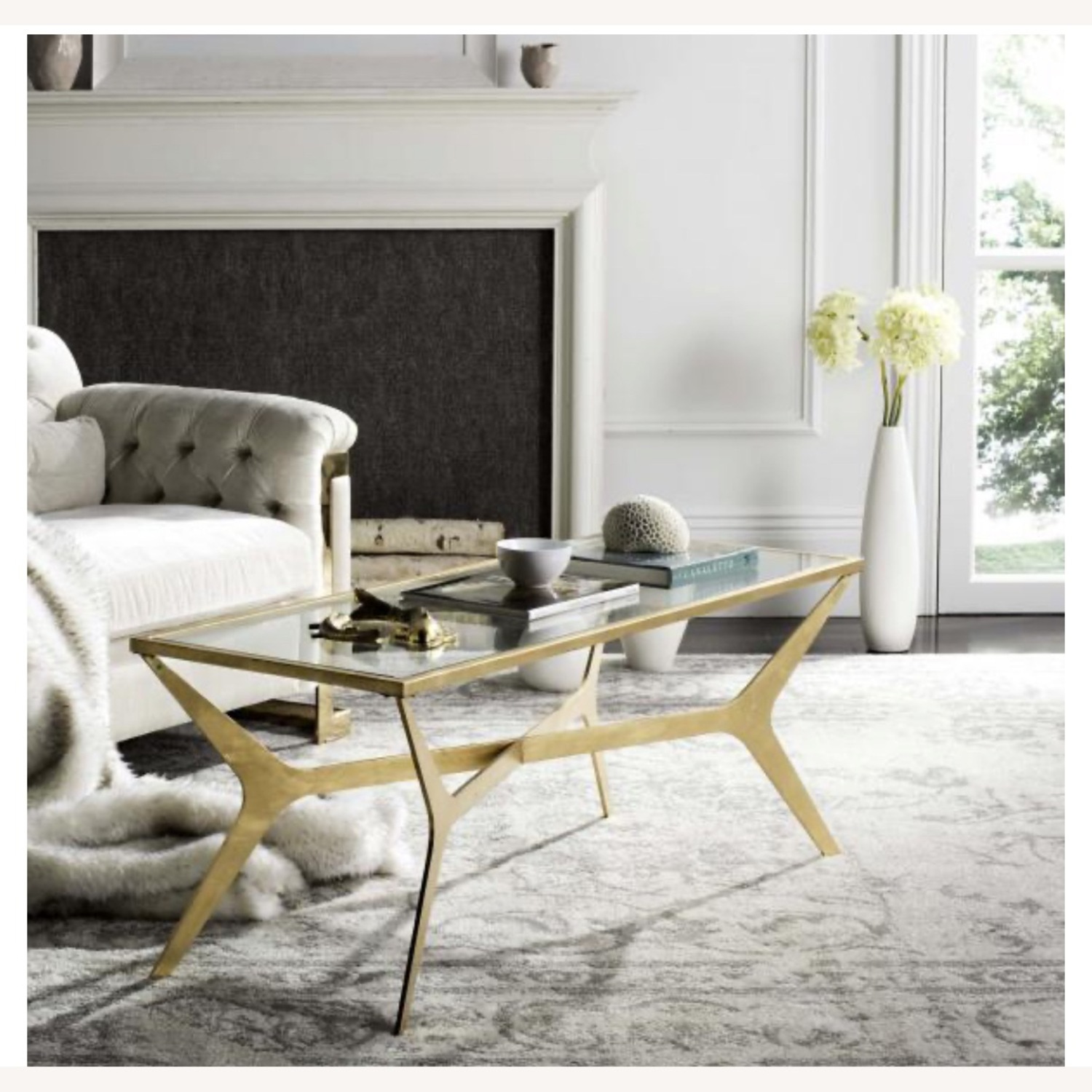 Edythe Gold Leaf Coffee Table - image-3