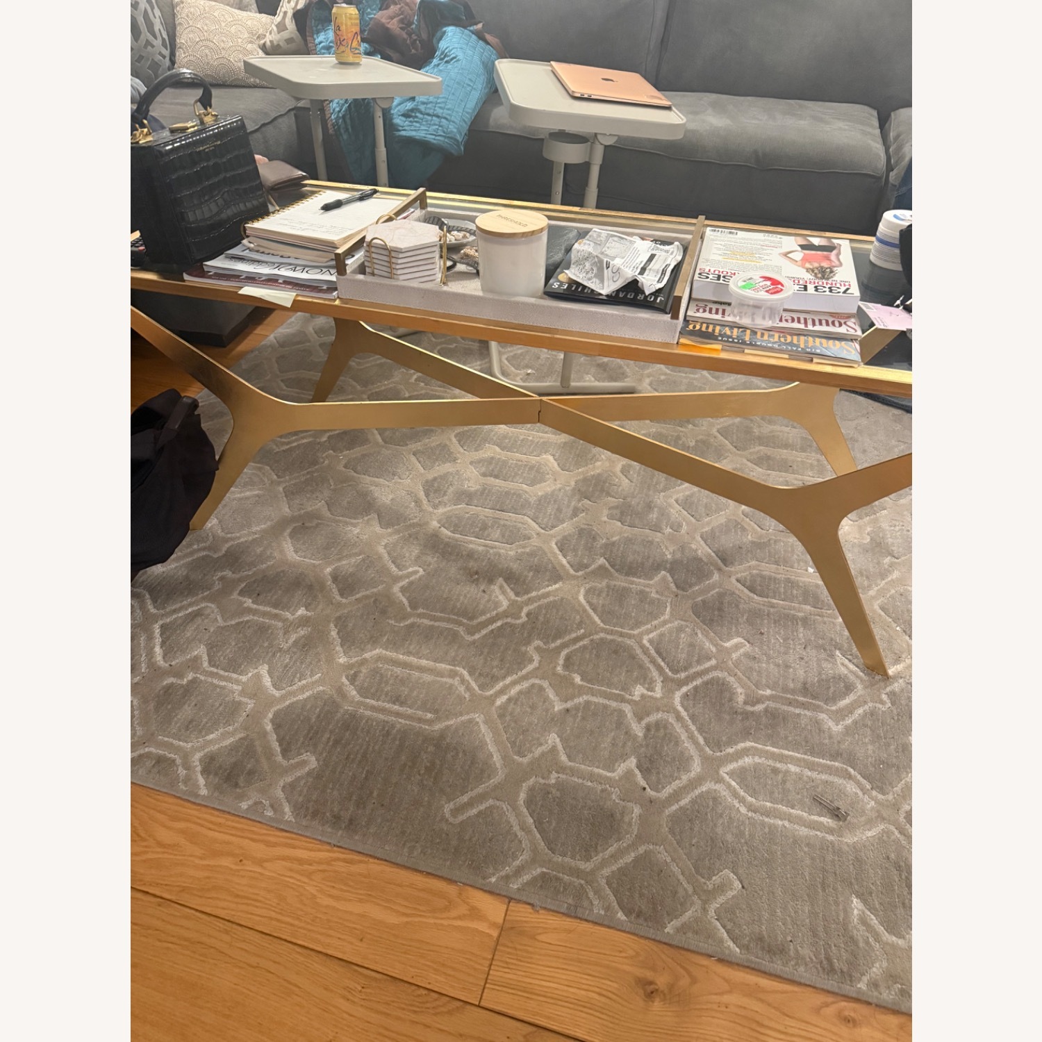Edythe Gold Leaf Coffee Table - image-2