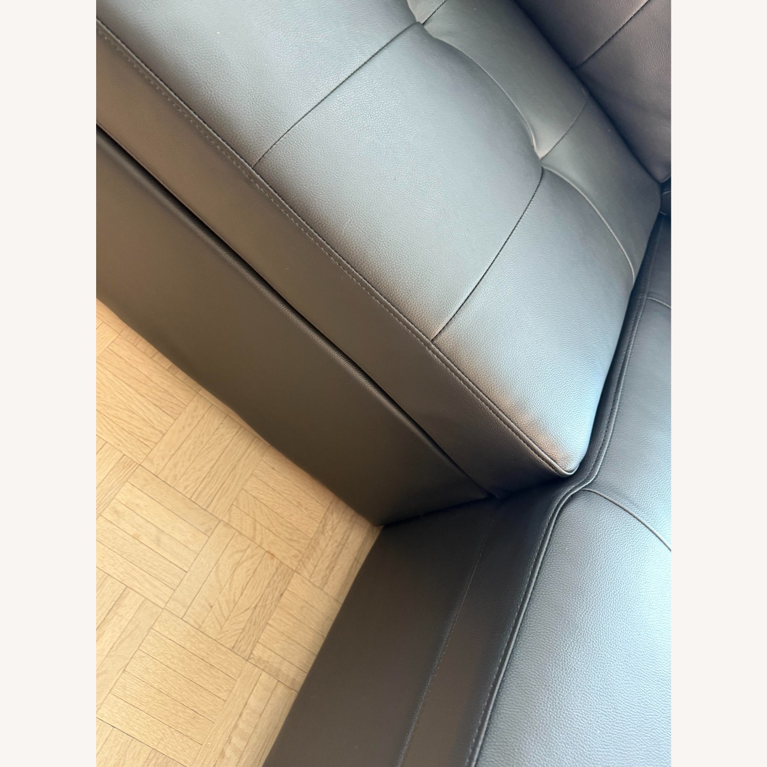 Fane Leather Couch 84" Air Leather Sleeper Sofa - image-7