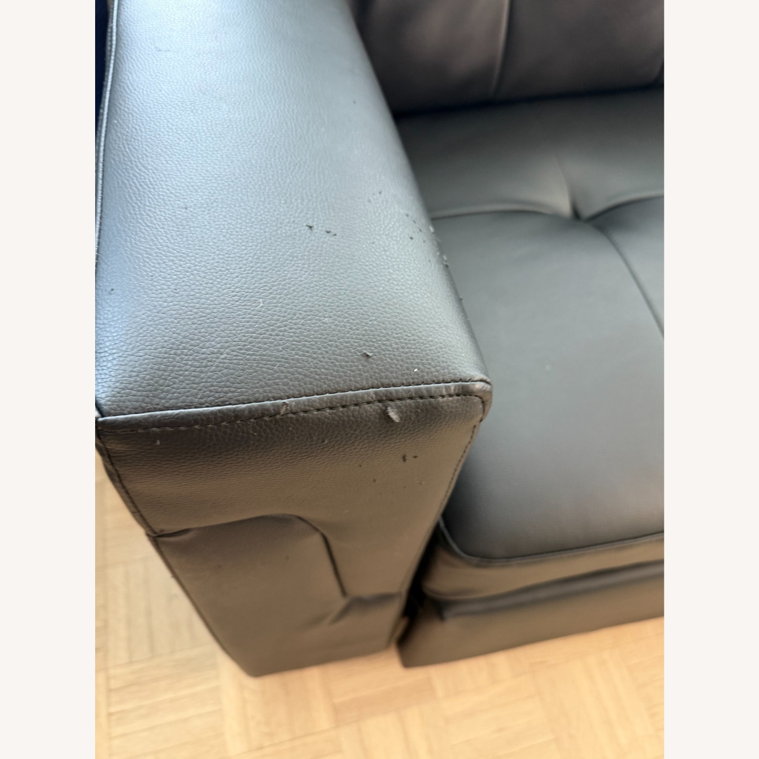 Fane Leather Couch 84" Air Leather Sleeper Sofa - image-2