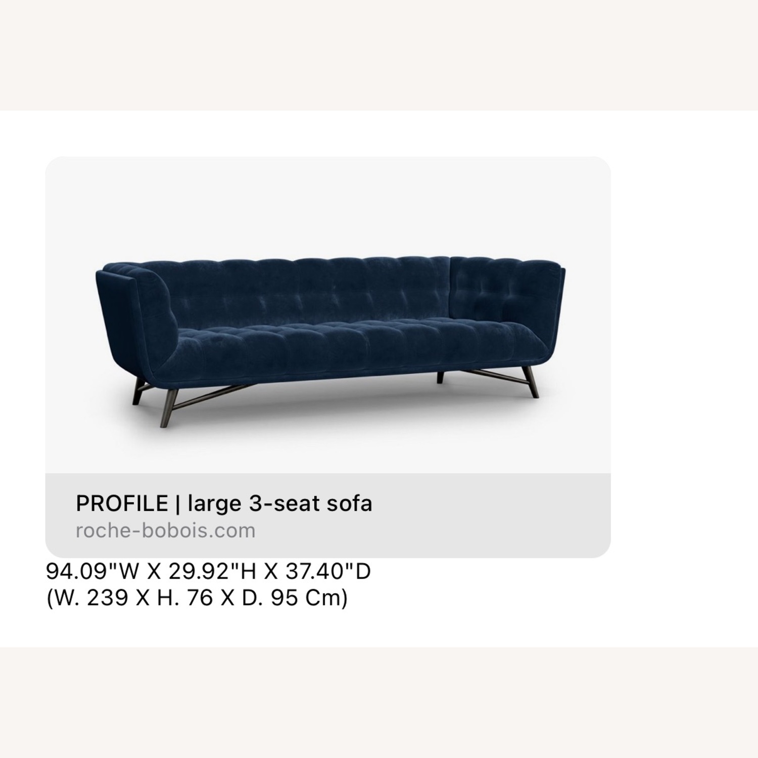 Roche Bobois Profile Sofa - image-1
