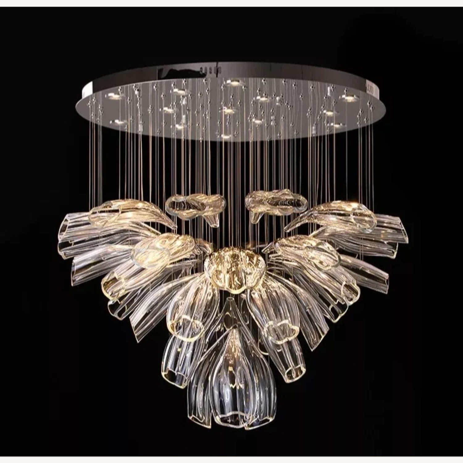 Golden & Silver Pendant Lights–Glass Chandeliers - image-8