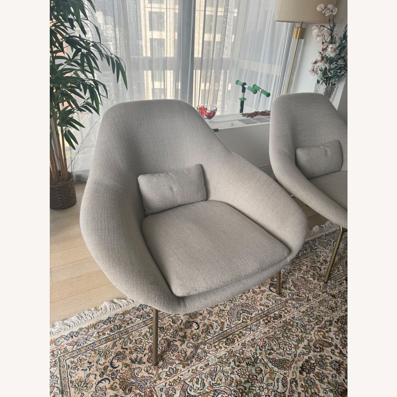 West Elm Accent Chairs in Grey - image-5