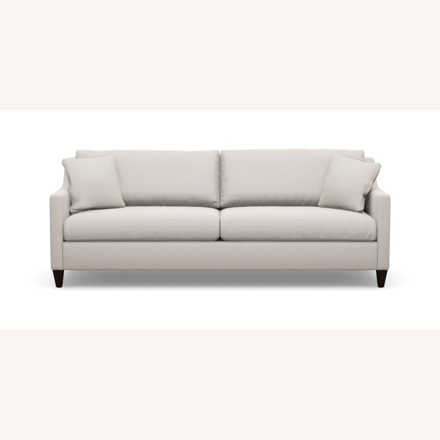 Ethan Allen Taupe Velvet Sofa  - image-5