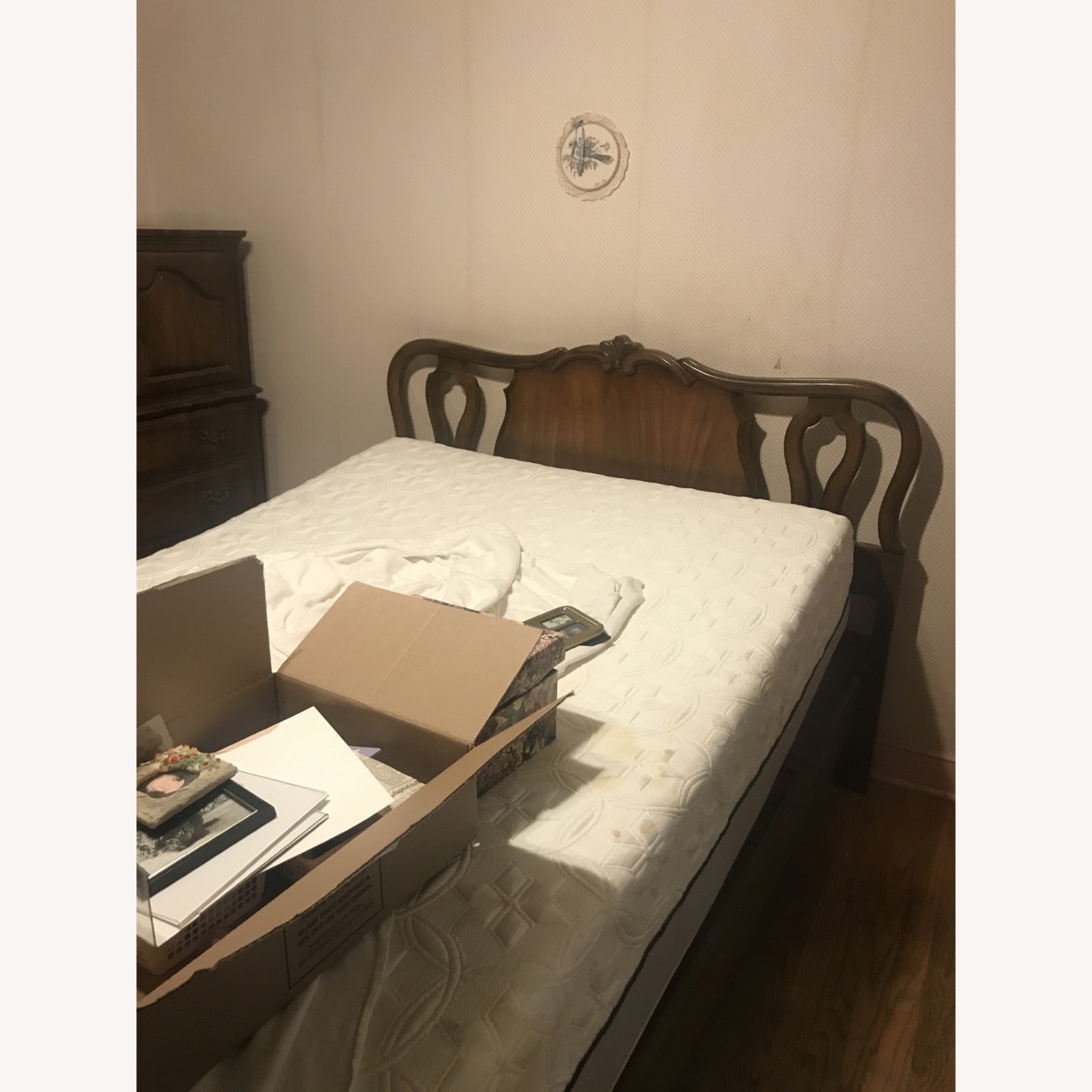 Vintage 60s Full Bed - Headboard/Footboard/Sde - image-1