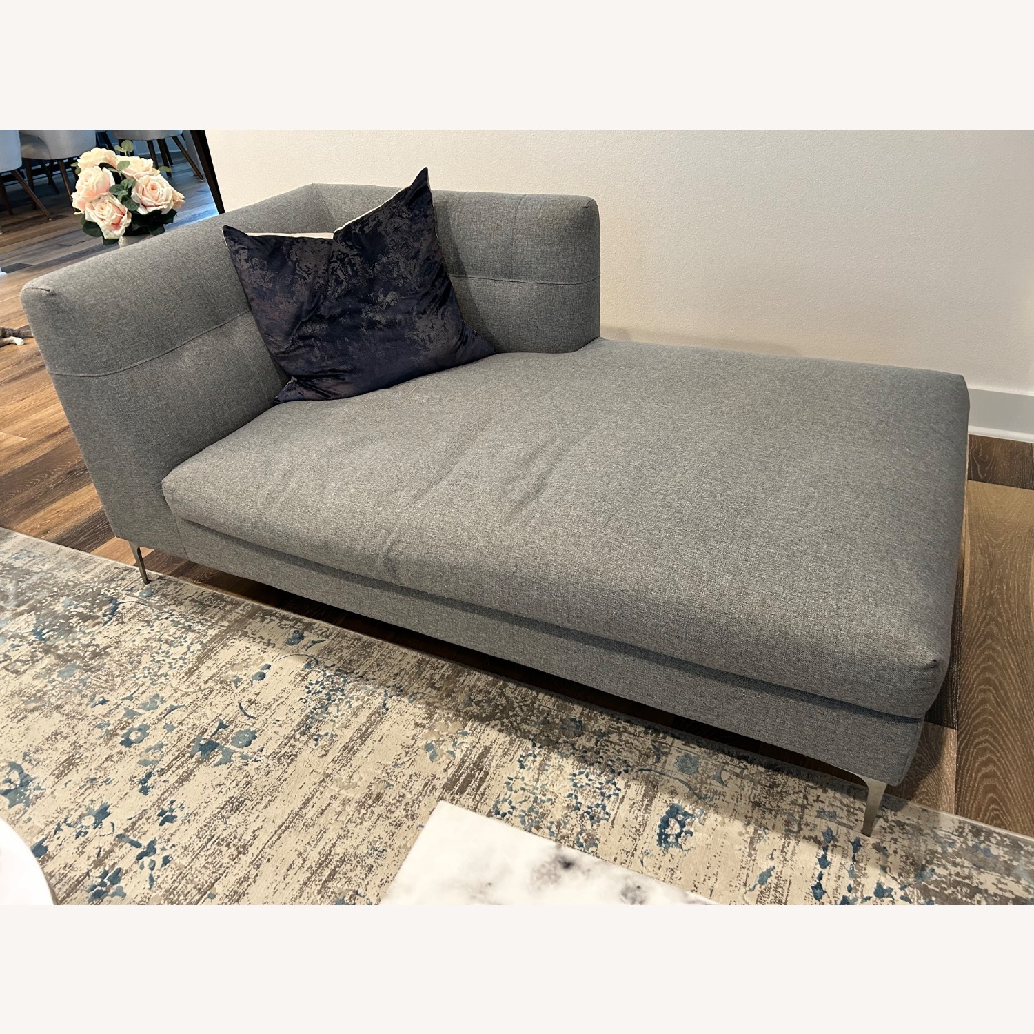 CB2 Gray Chaise Lounge  - image-1