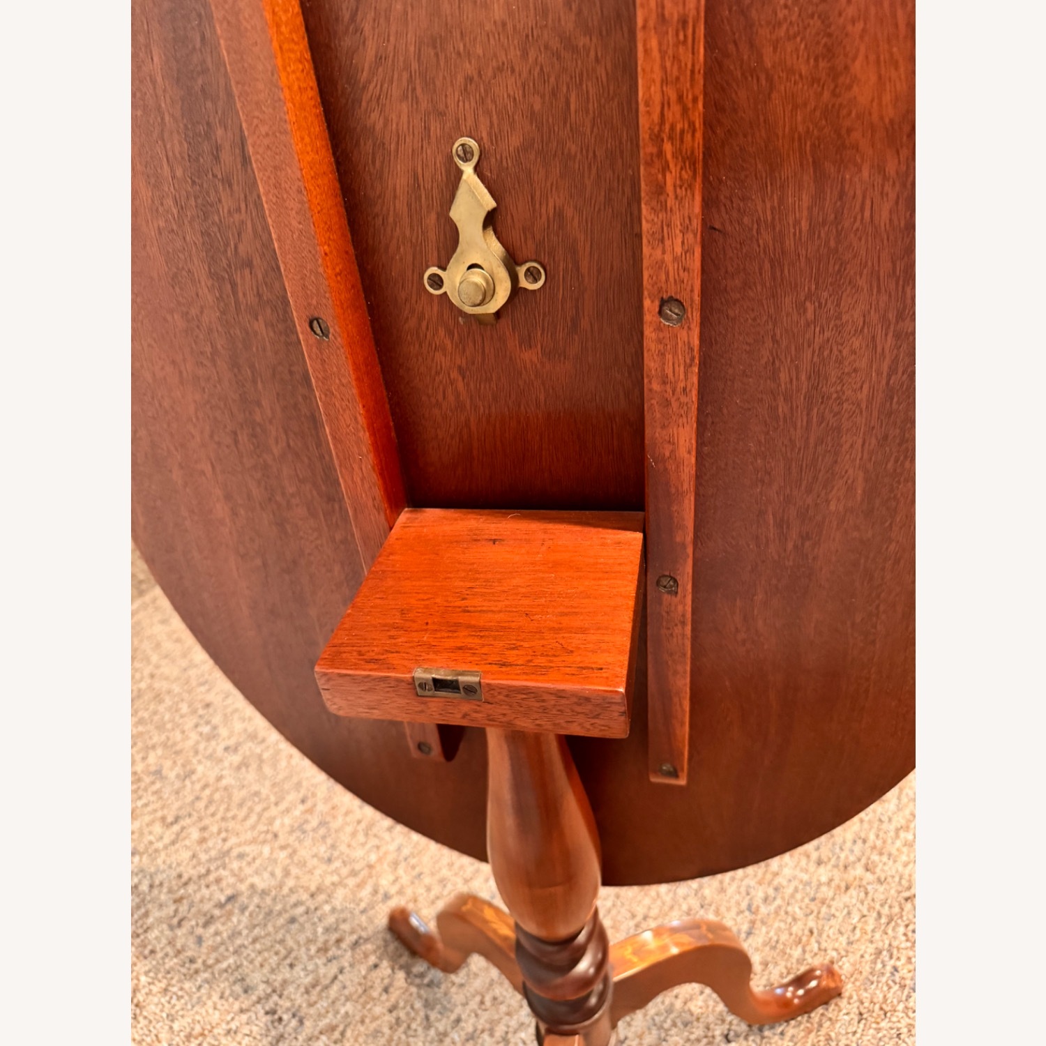 TILT-TOP Inlaid Wood Design Table - image-9