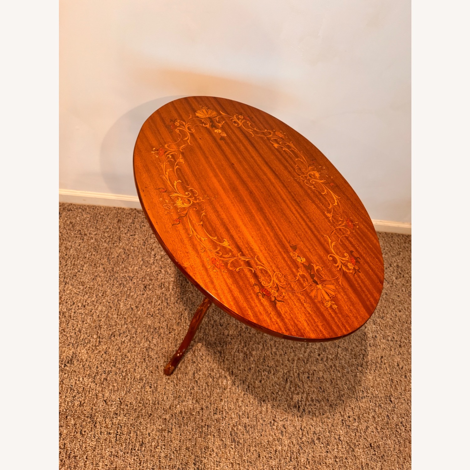TILT-TOP Inlaid Wood Design Table - image-11