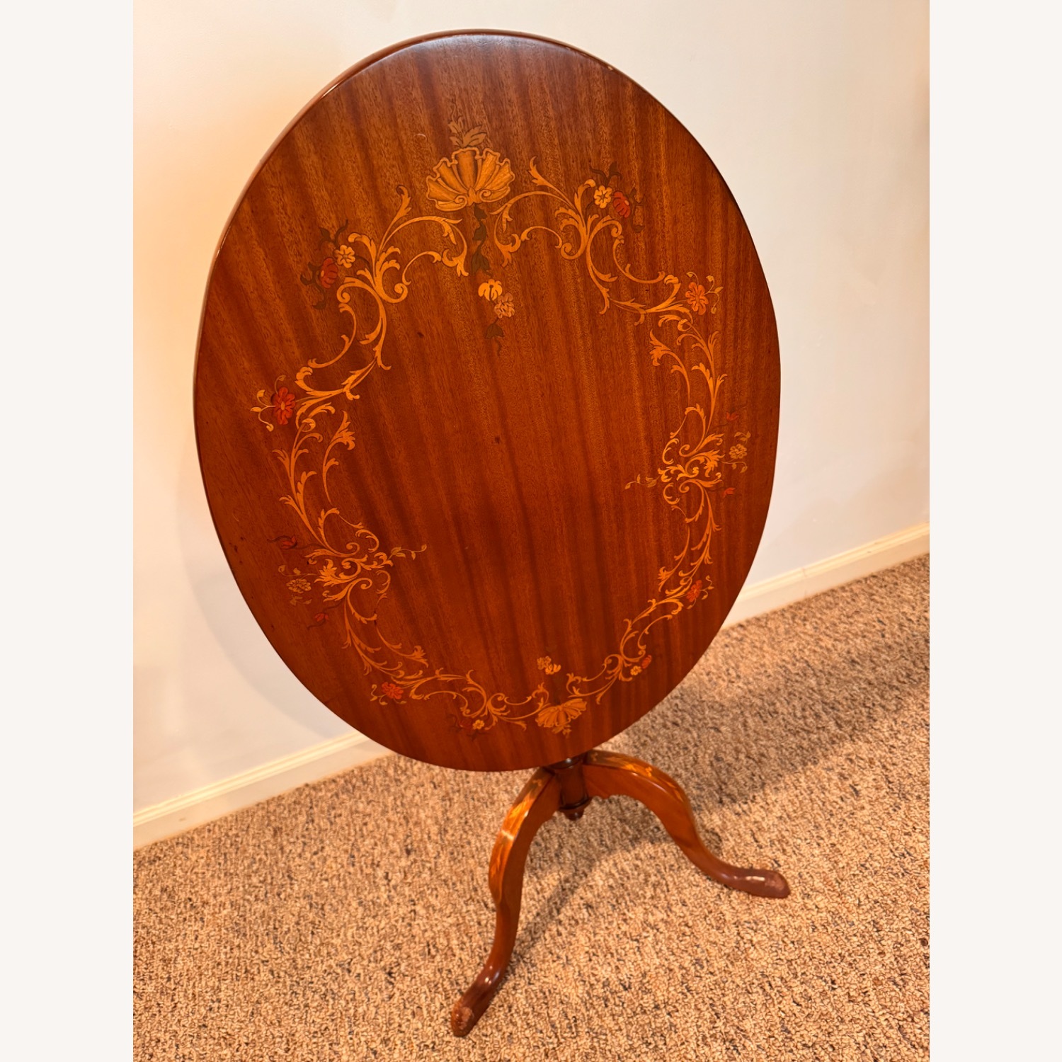 TILT-TOP Inlaid Wood Design Table - image-2