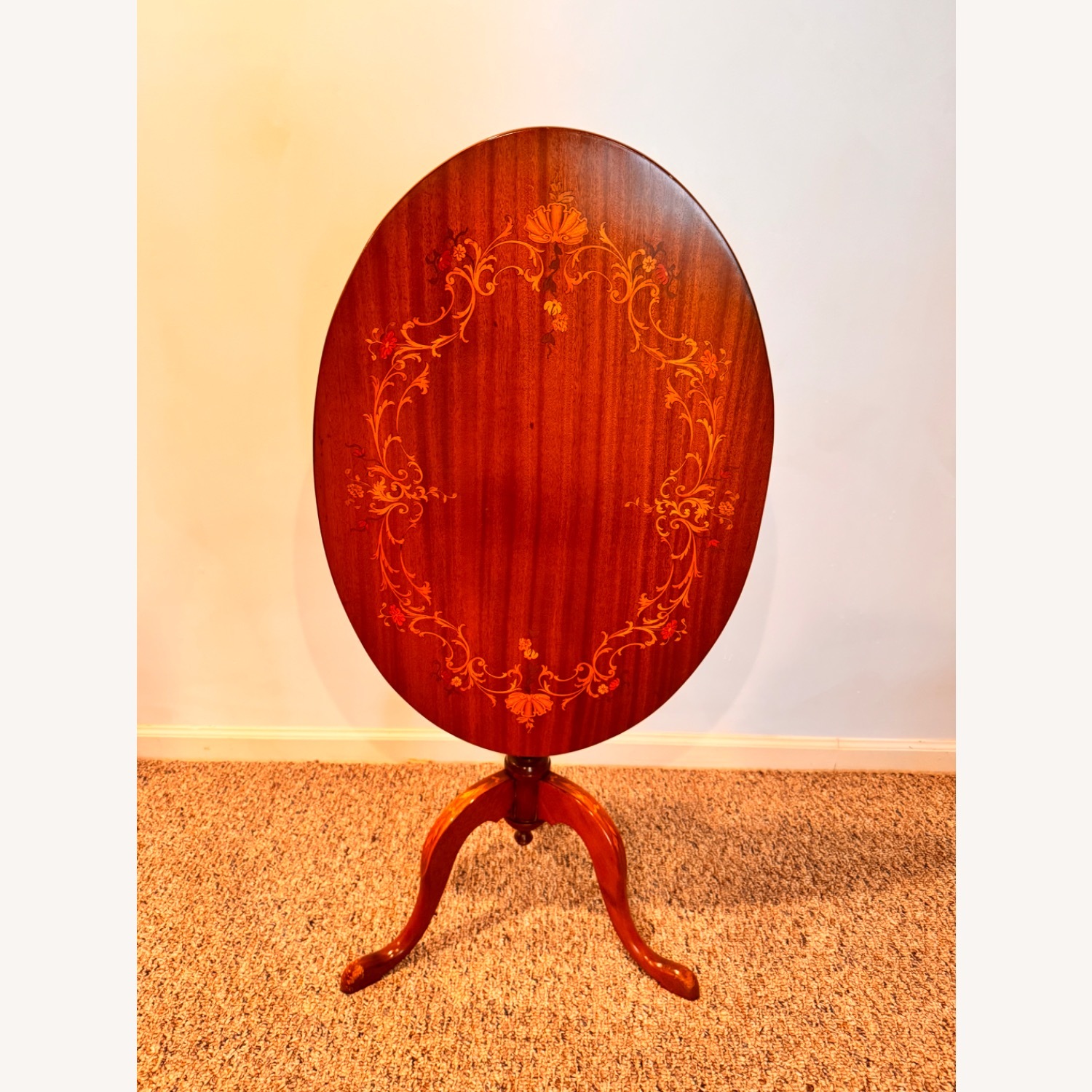 TILT-TOP Inlaid Wood Design Table - image-1