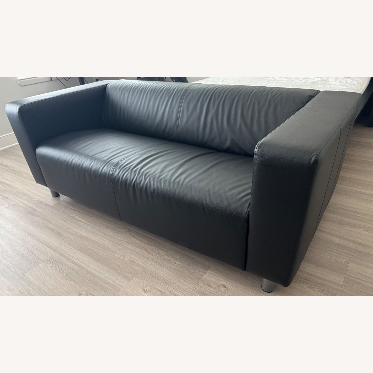 黒 レザー 2人掛けソファIKEA　KLIPPAN KLIPPAN Loveseat, Bomstad black - IKEA US