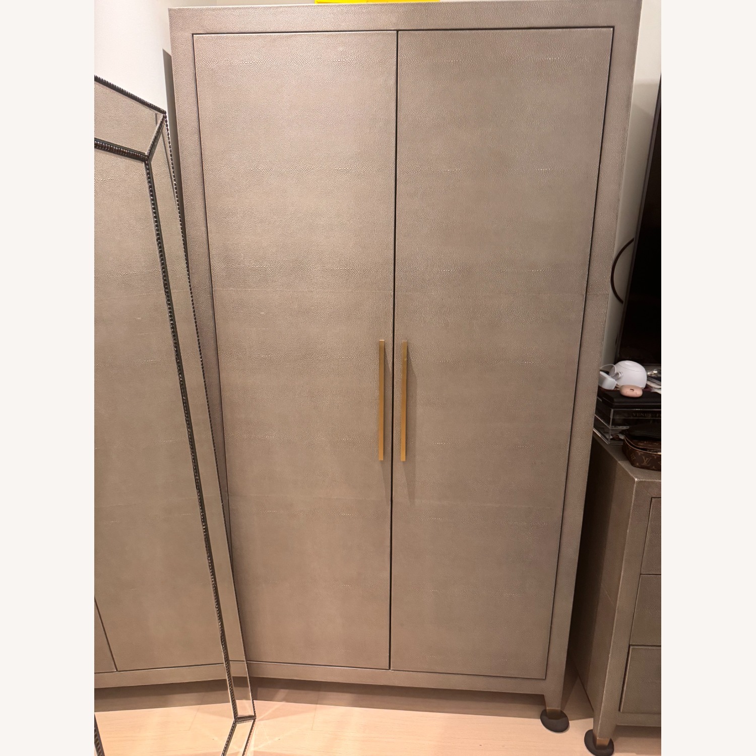 Restoration Hardware Graydon Shagreen Cabinet - image-1