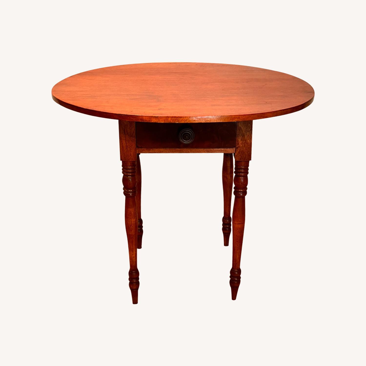 Pre-1950 Oval Wood End Table - image-0