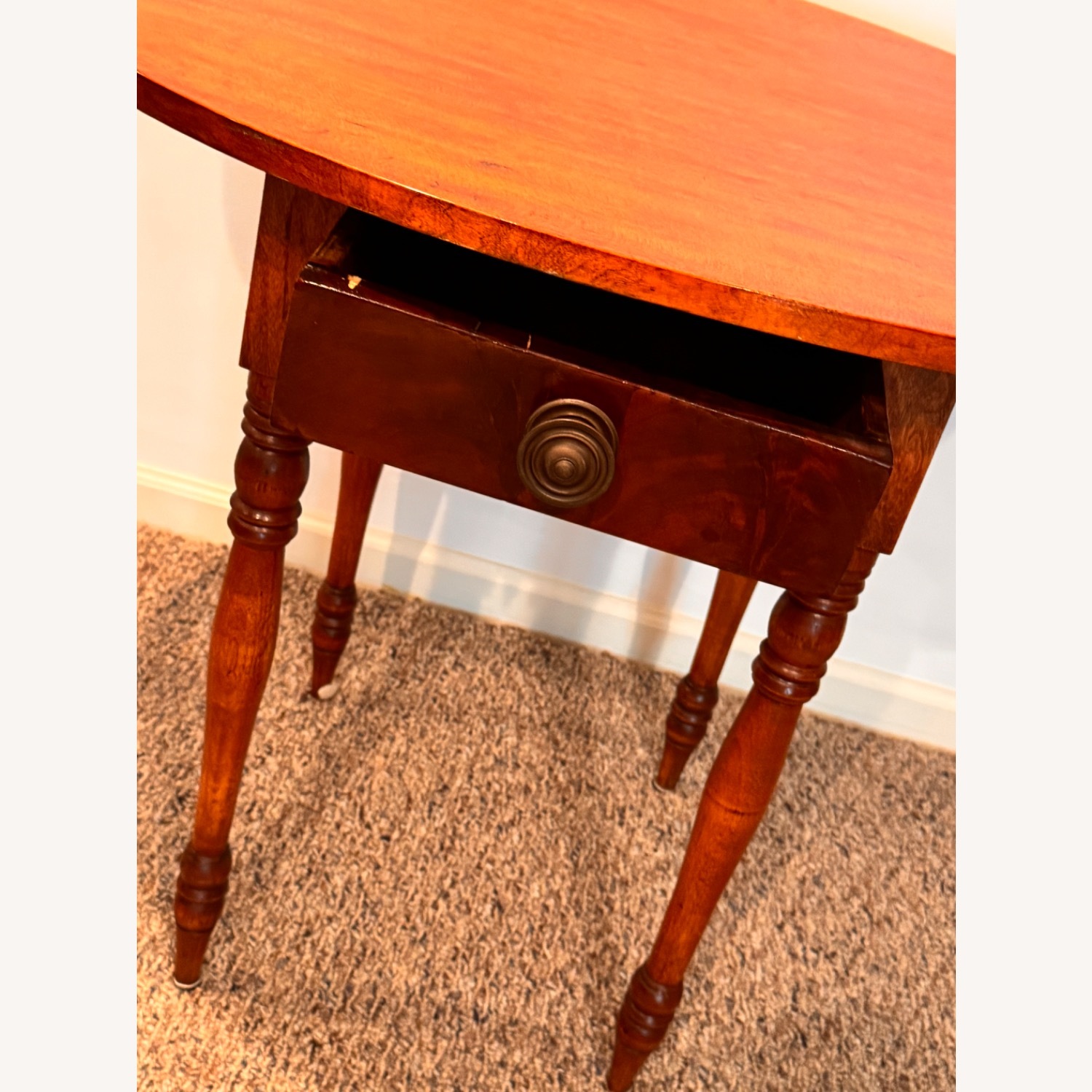 Pre-1950 Oval Wood End Table - image-2