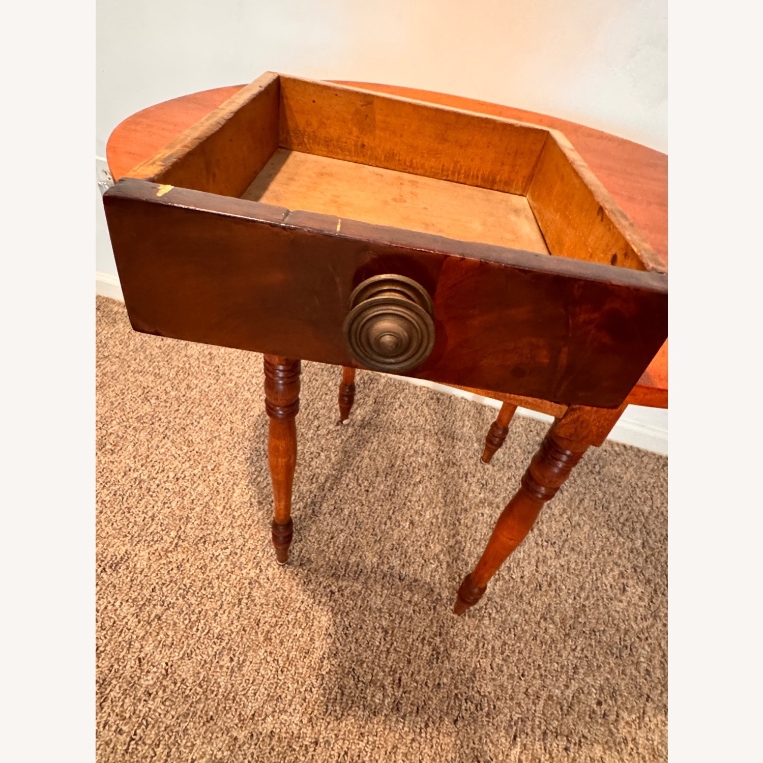 Pre-1950 Oval Wood End Table - image-3