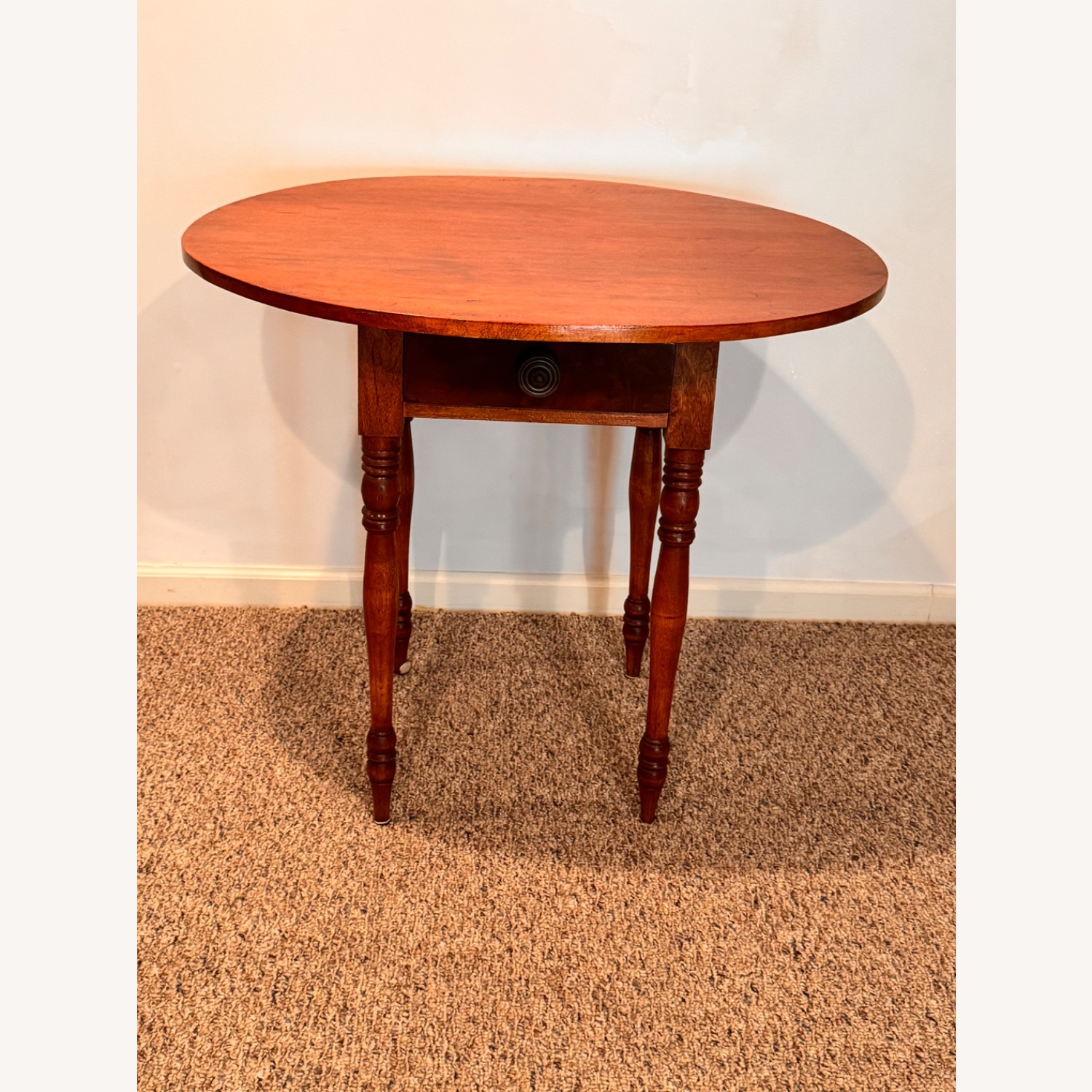 Pre-1950 Oval Wood End Table - image-1