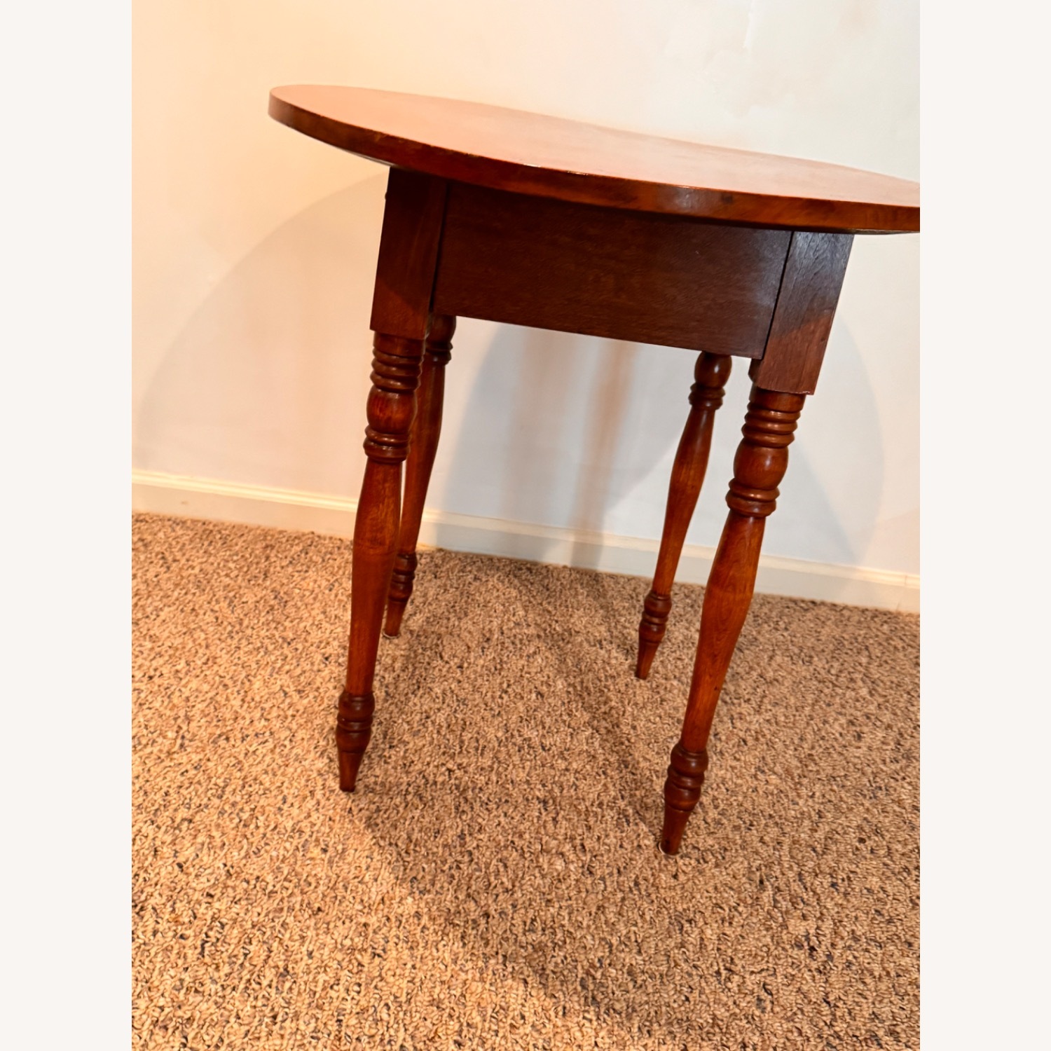 Pre-1950 Oval Wood End Table - image-9