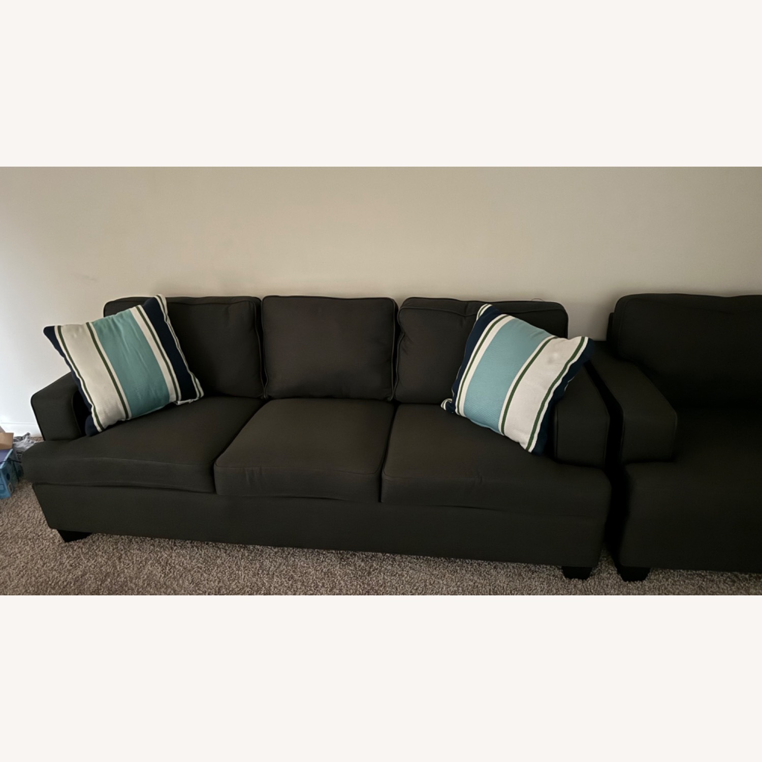 Black 3 Seater Couch - image-1