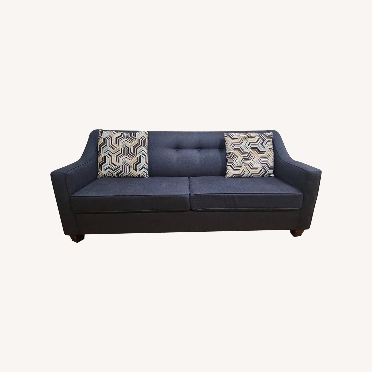 Bob's Furniture Blue Sofa - image-0