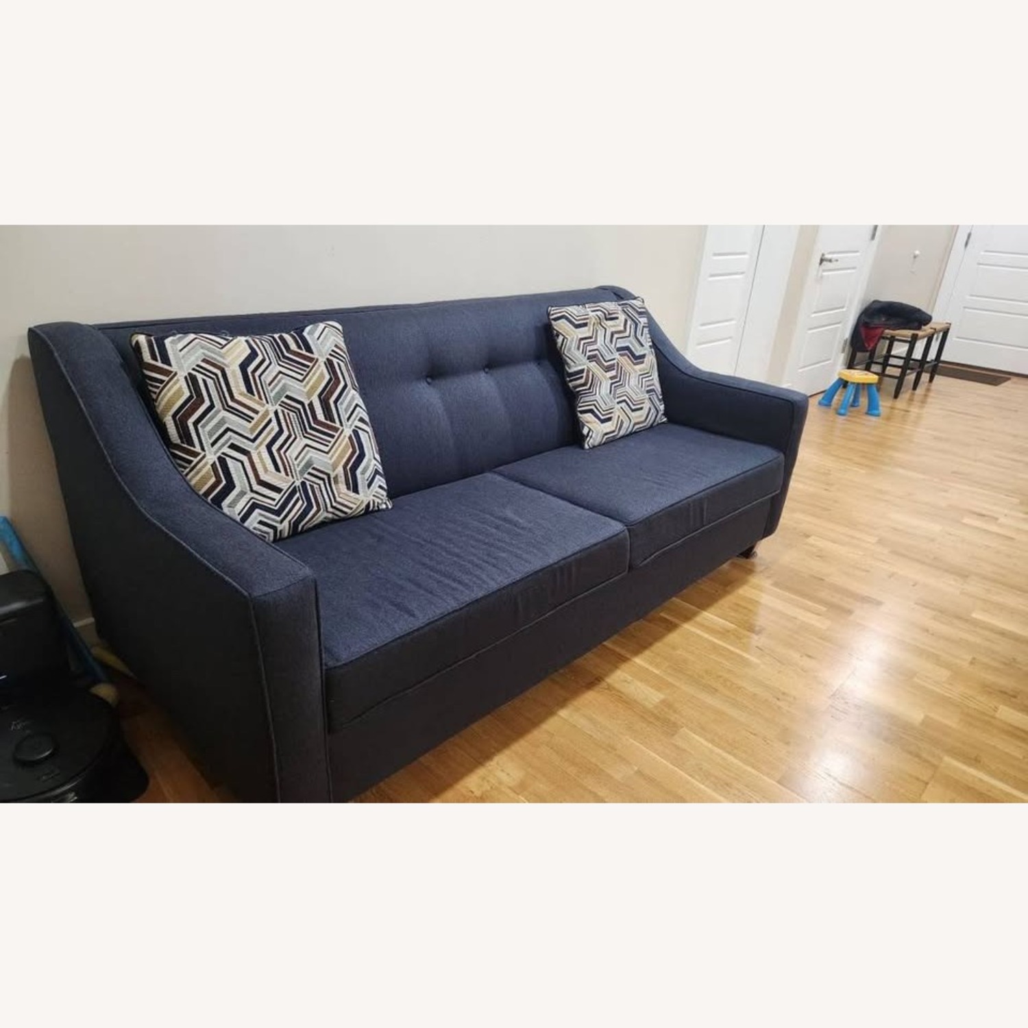 Bob's Furniture Blue Sofa - image-1