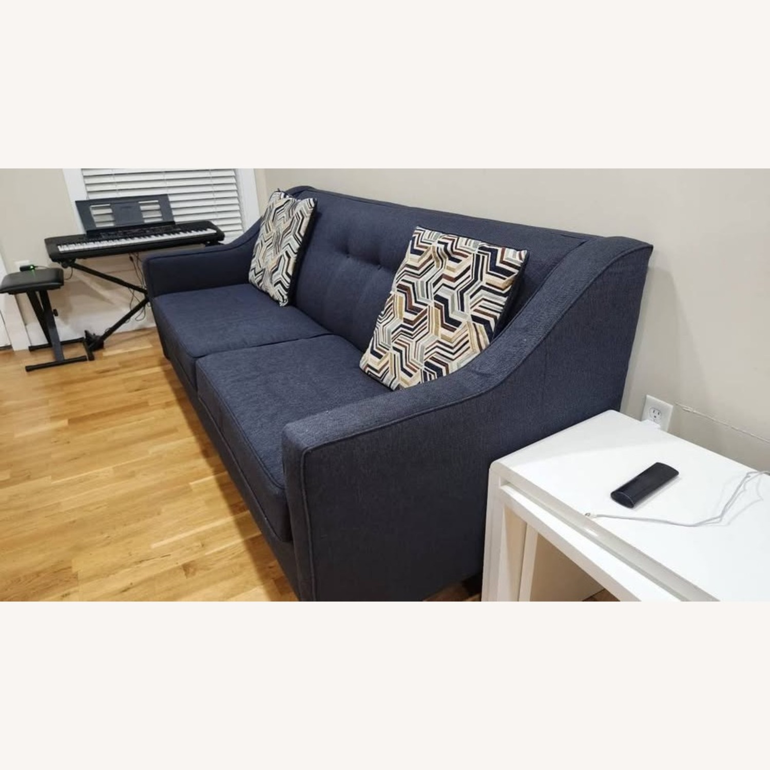 Bob's Furniture Blue Sofa - image-2