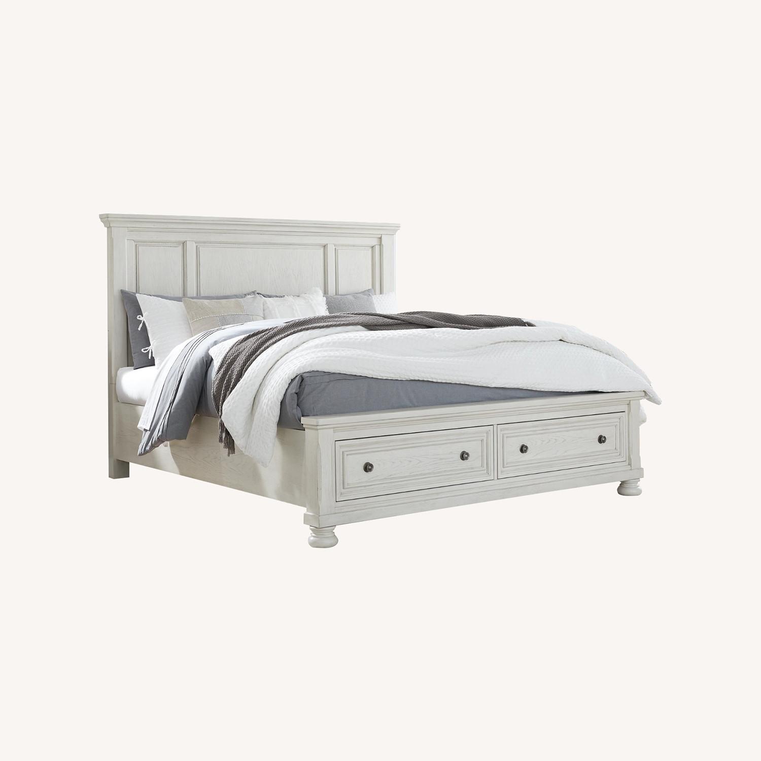 Robbinsdale King Panel Bed with 2 Storage Drawers - image-0