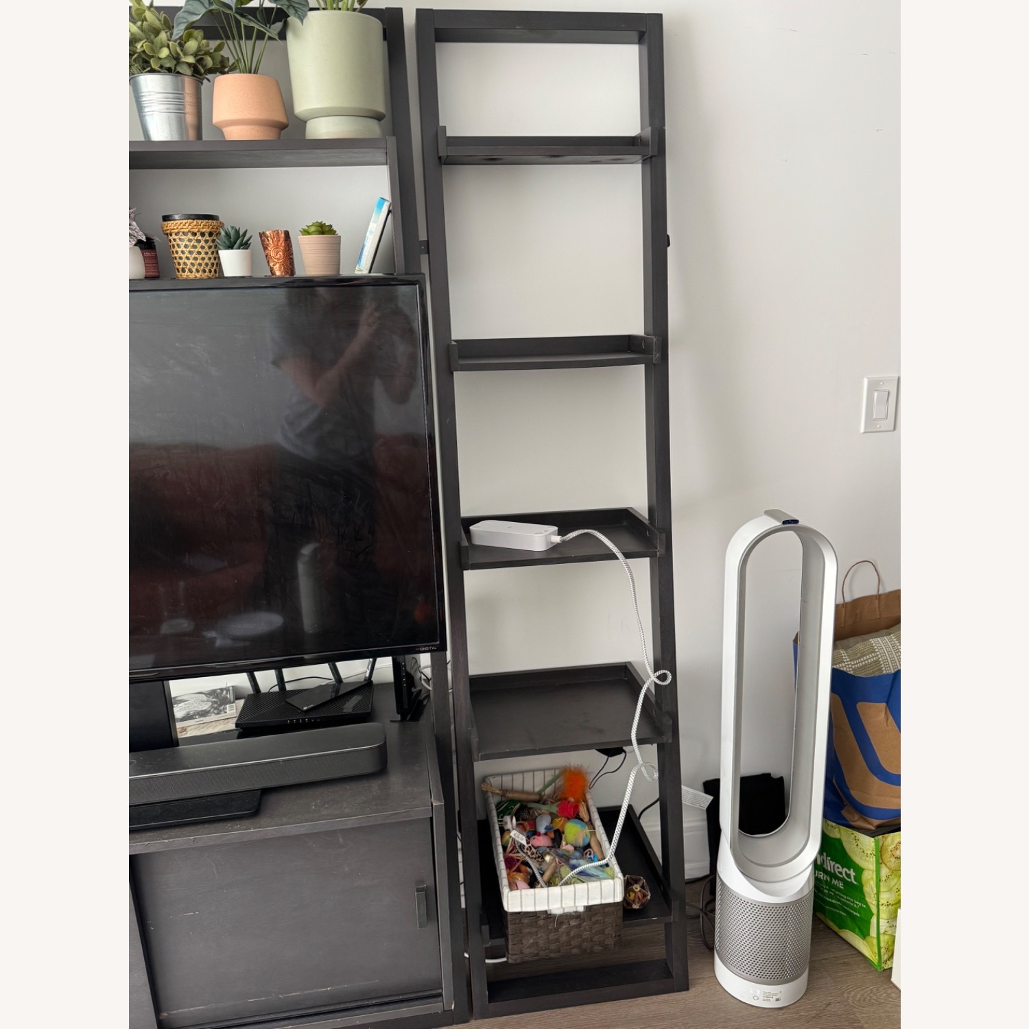 Crate & Barrel Sloane Leaning Bookcase - image-4