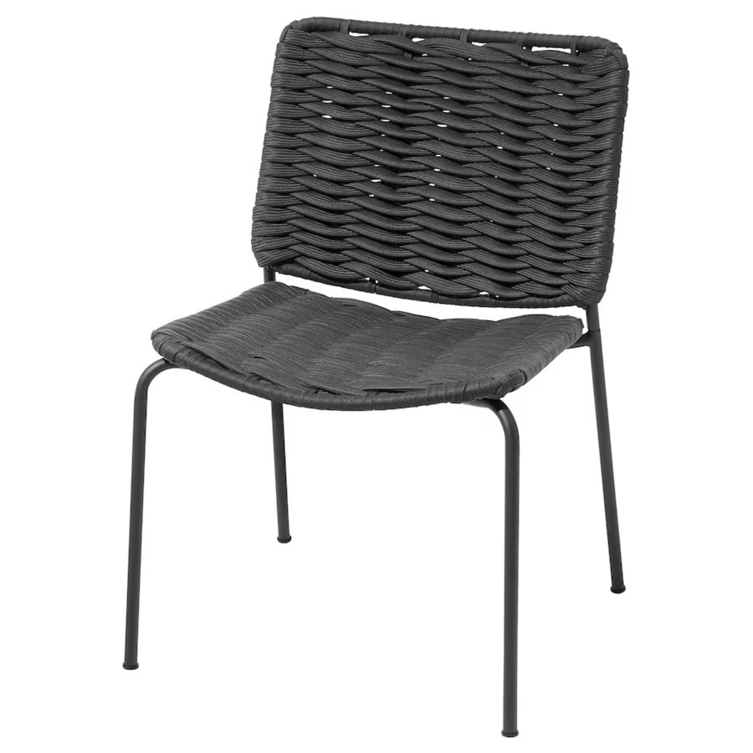 IKEA TEGELÖN In/Outdoor Dark Gray/BlackChair - image-4