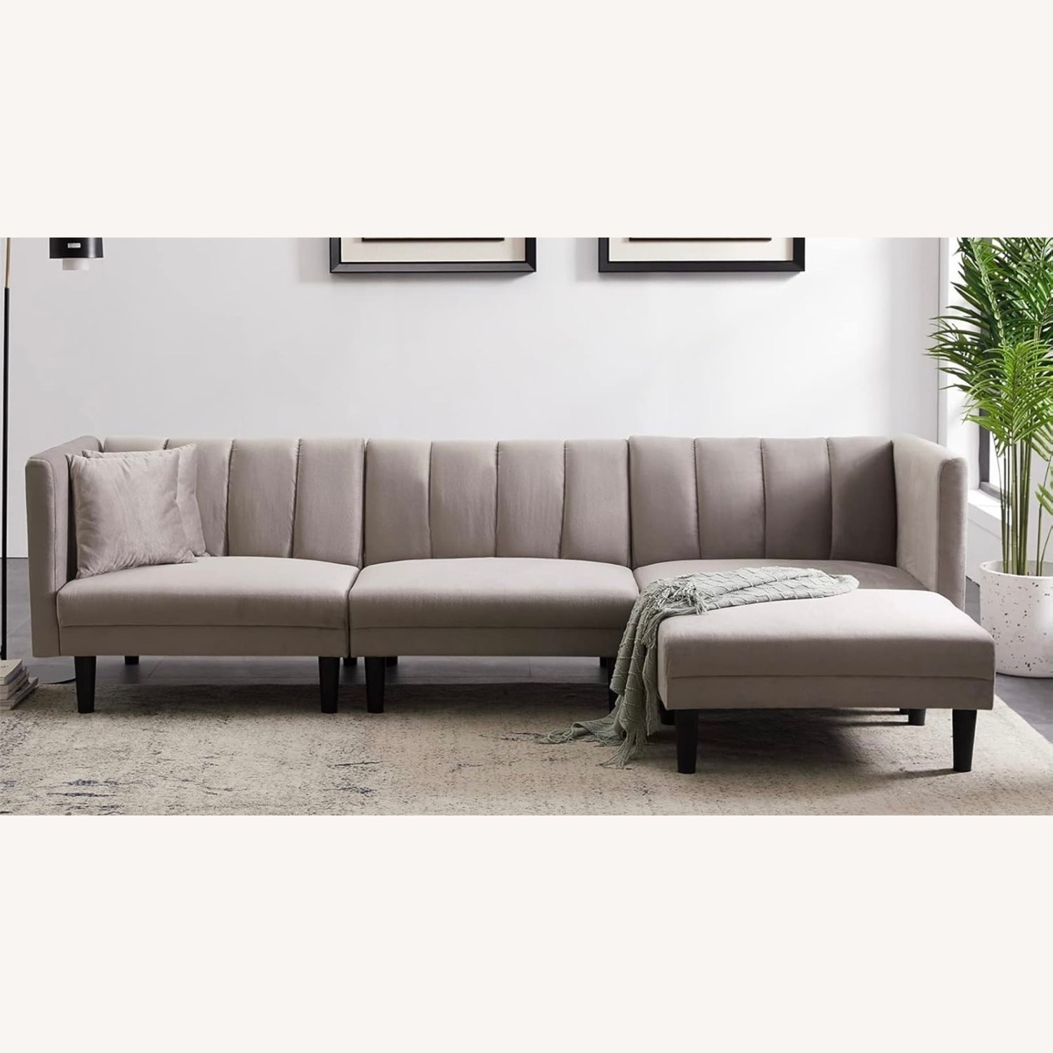 Light Grey Sofa - image-1