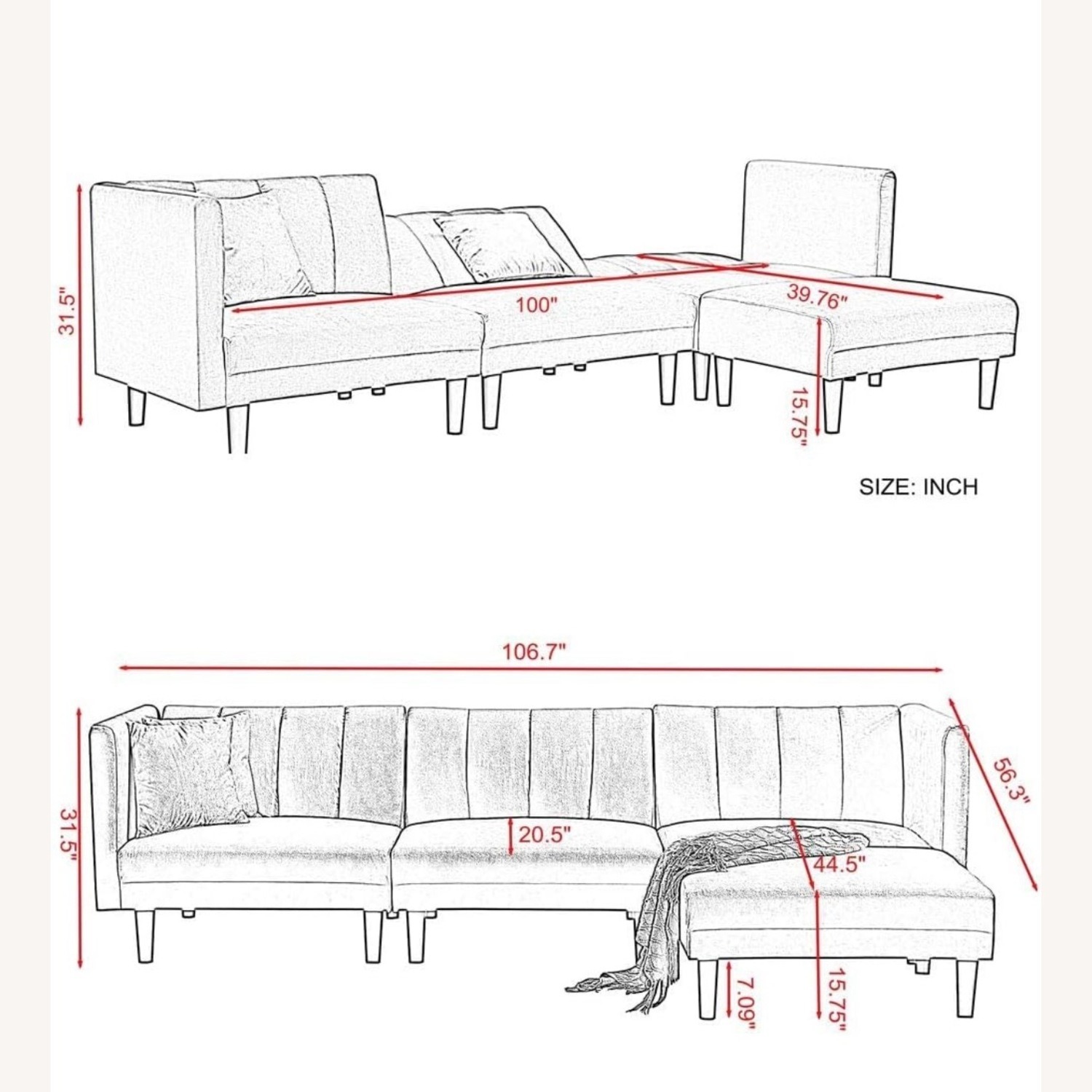 Light Grey Sofa - image-2