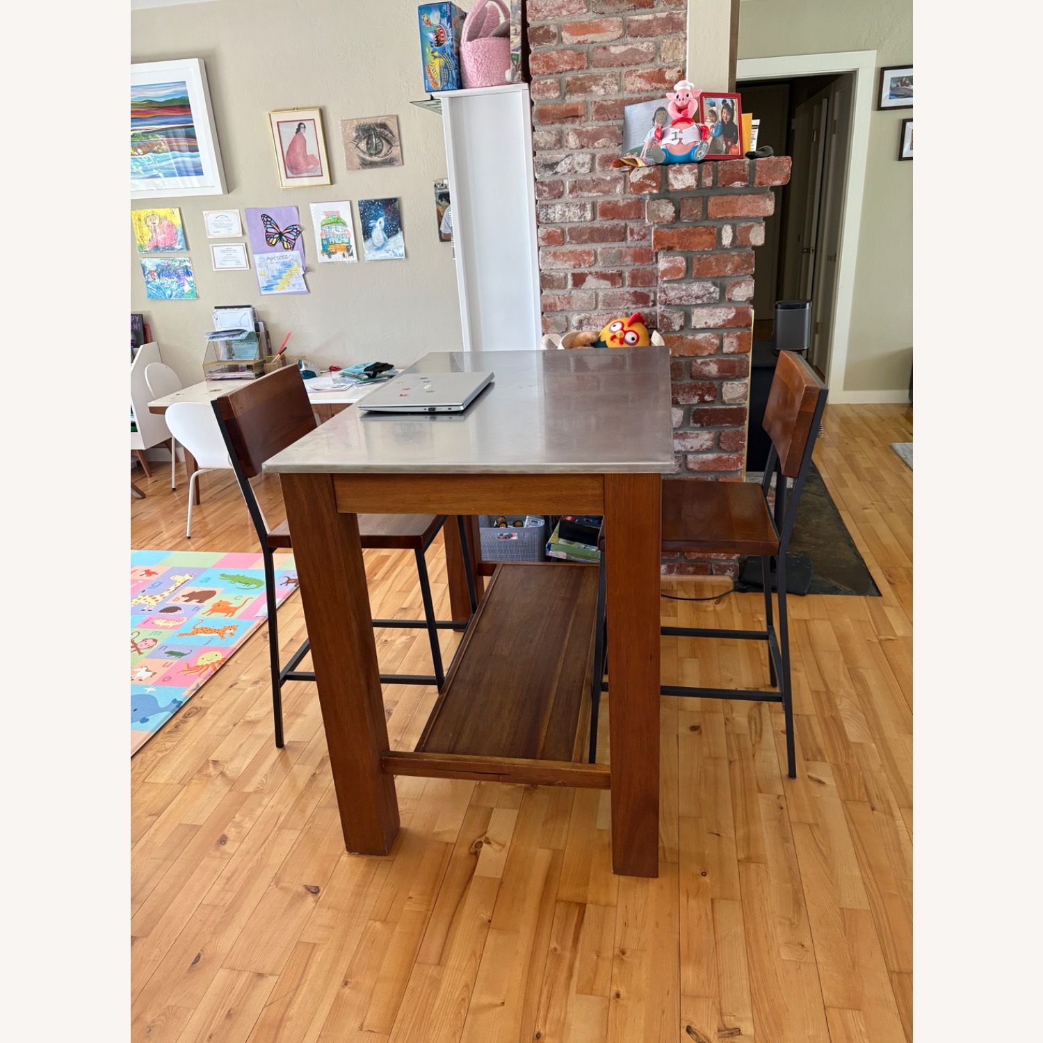West Elm Rustic Kitchen Island - image-3